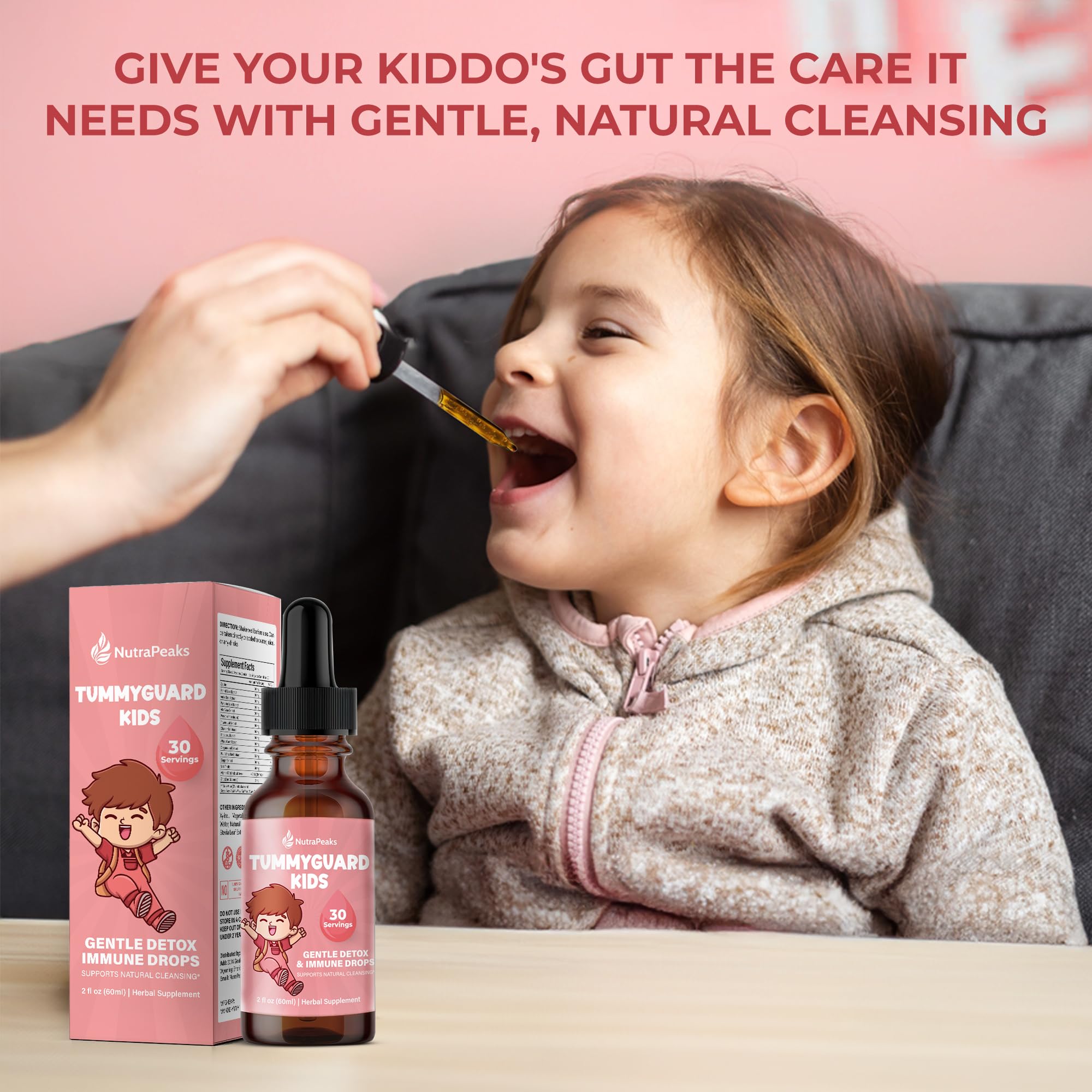 NutraPeaks Kids Liquid Botanical Drops – Natural Blend with Prebiotics, Chamomile, Ginger & Elderberry – Sugar-Free, Alcohol-Free, Non-GMO – 2 fl oz NutraPeaksAu supplements