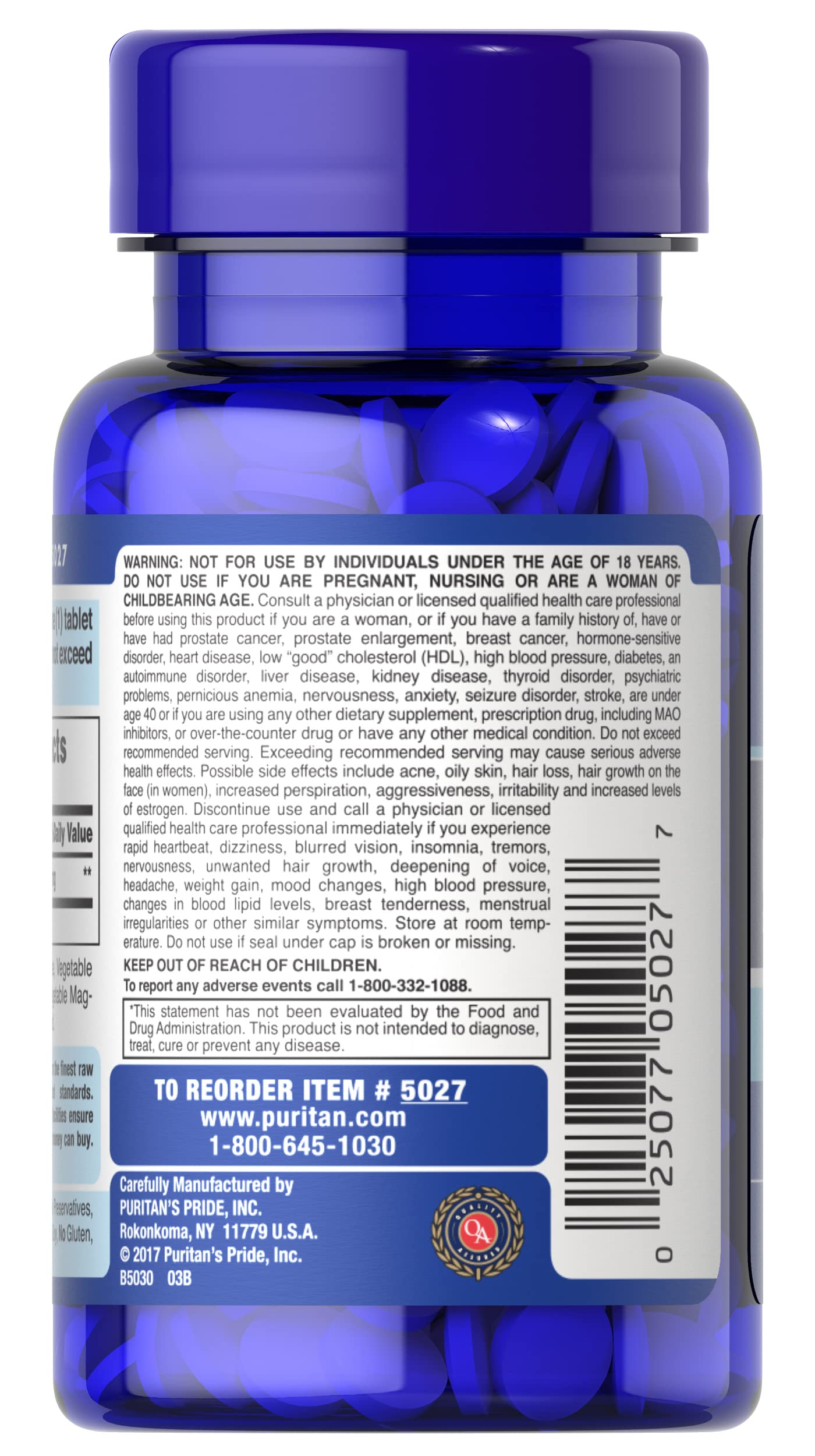 Puritan's Pride DHEA 50Mg, May Promote Sugar Metabolism, 100 Count Puritan's PrideAu supplements