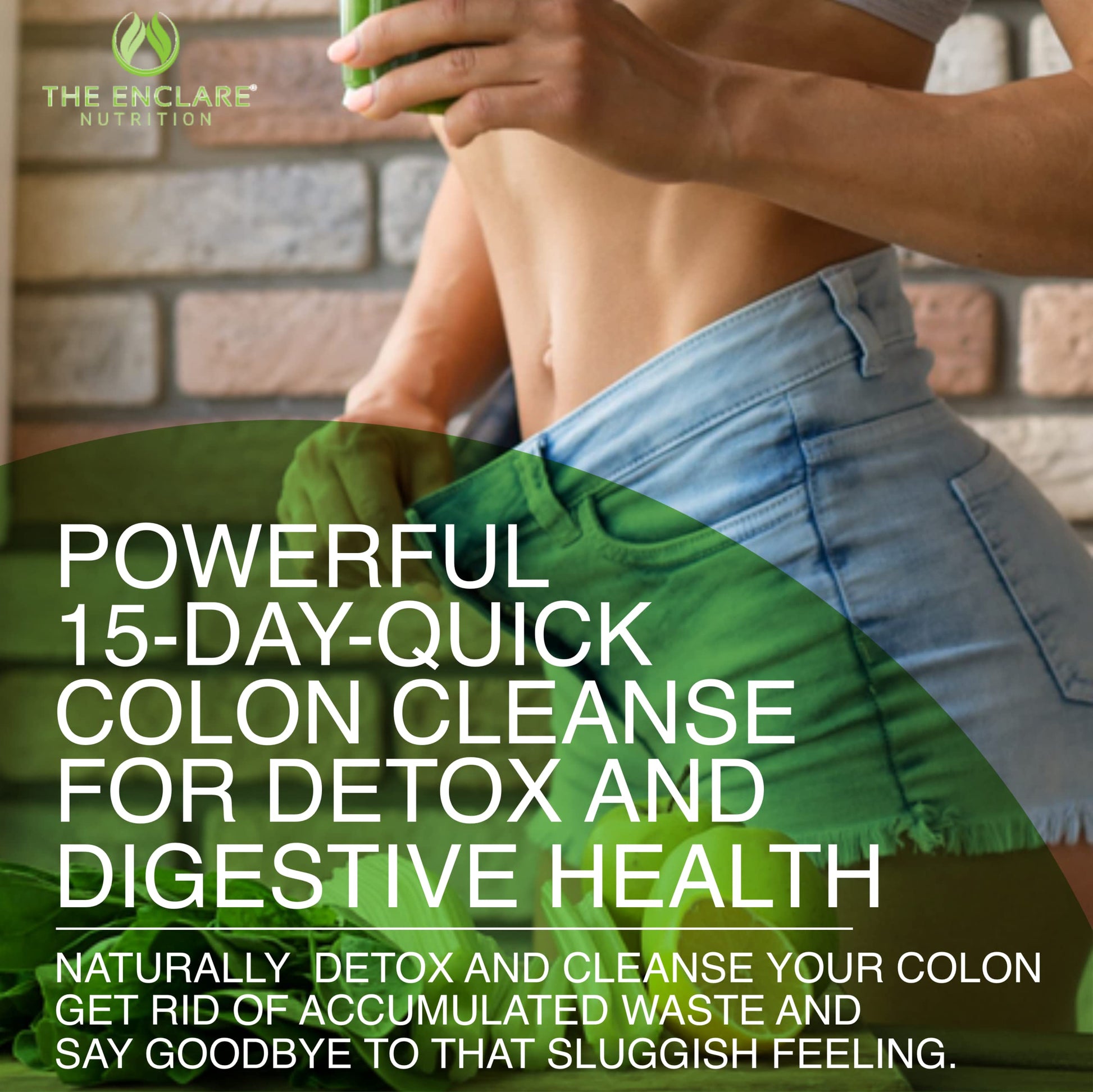 Colon Cleanse Fast-Acting Colon Cleanser Detox. Healthy Bowel Movement THE ENCLARE NUTRITIONUS supplements
