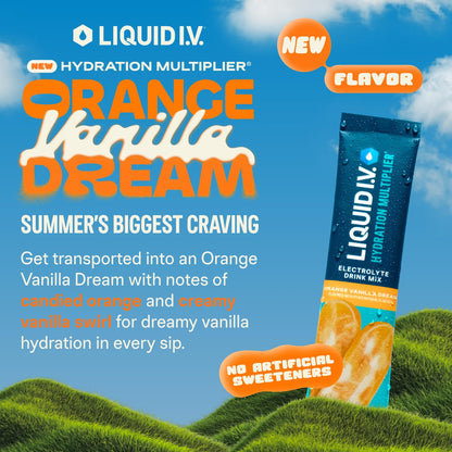 Liquid I.V.® Hydration Multiplier – Orange Vanilla Dream | Electrolyte Powder Drink Mix | 3 Pack (48 Servings) Liquid I.V.US supplements