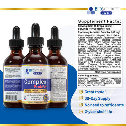 BioSource Labs Complex ProMAX Premium Diet Drops (1 x 2 oz Bottle) BioSource LabsUS supplements