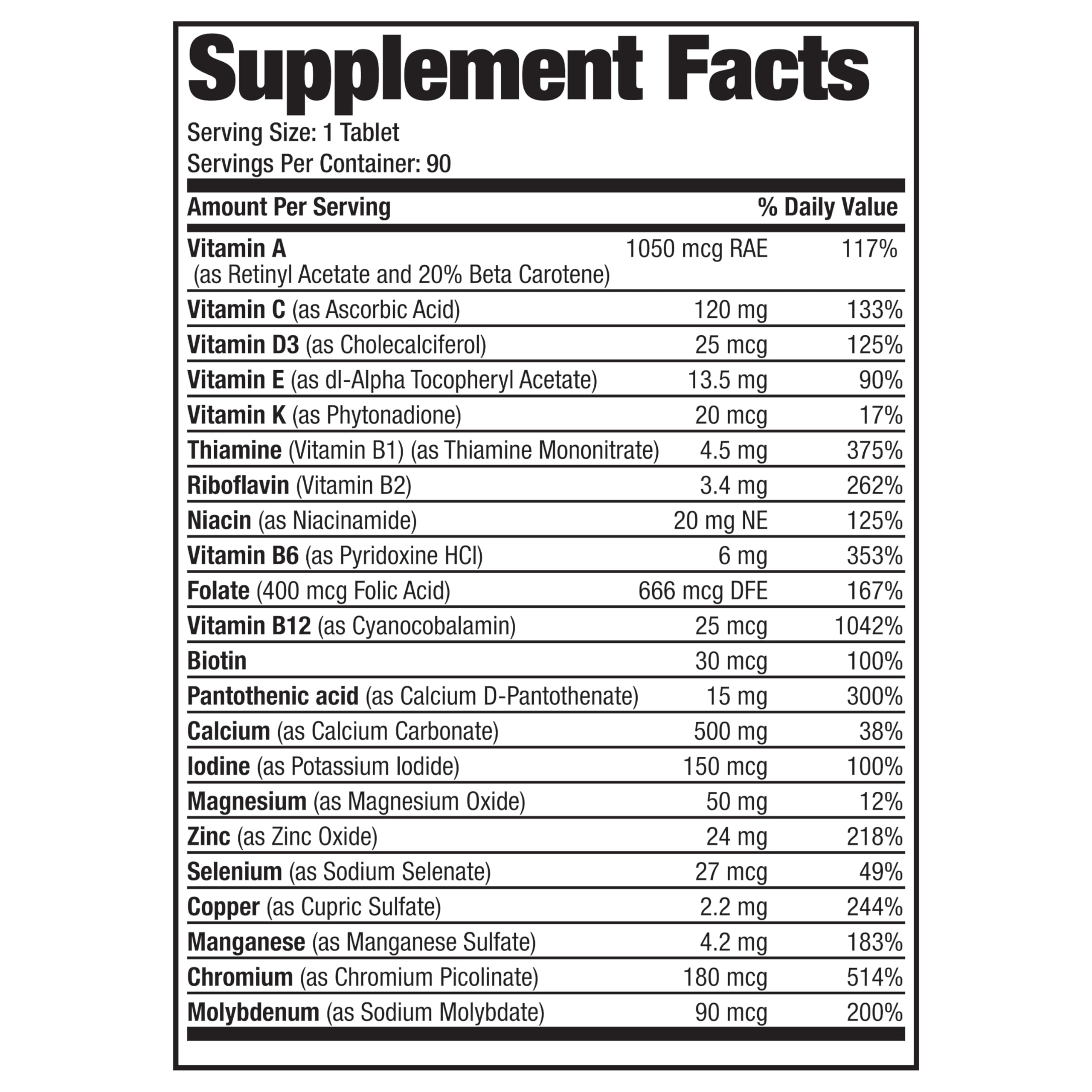 Bronson ONE Daily Women’s 50+ Complete Multivitamin Multimineral, 90 Tablets BronsonAu supplements