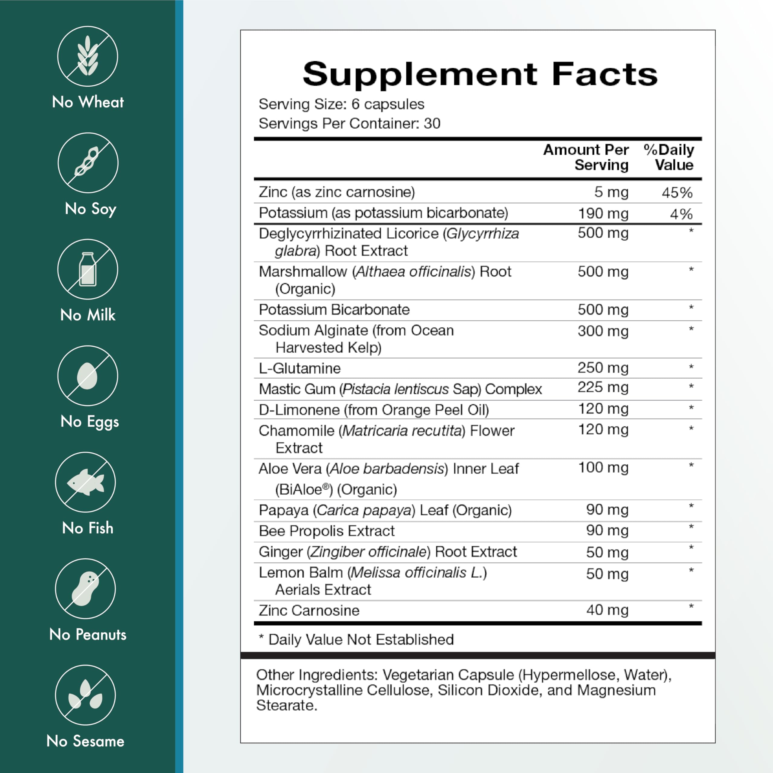 Natura Health Products Digest Mend Supplement - Encourages Healthy gastric microboime* - Featuring Deglycyrrhizinated Licorice (DGL), Aloe Vera, Marshmallow, Mastic Gum, & Chamomile (180 Capsules) Natura Health ProductsAu supplements