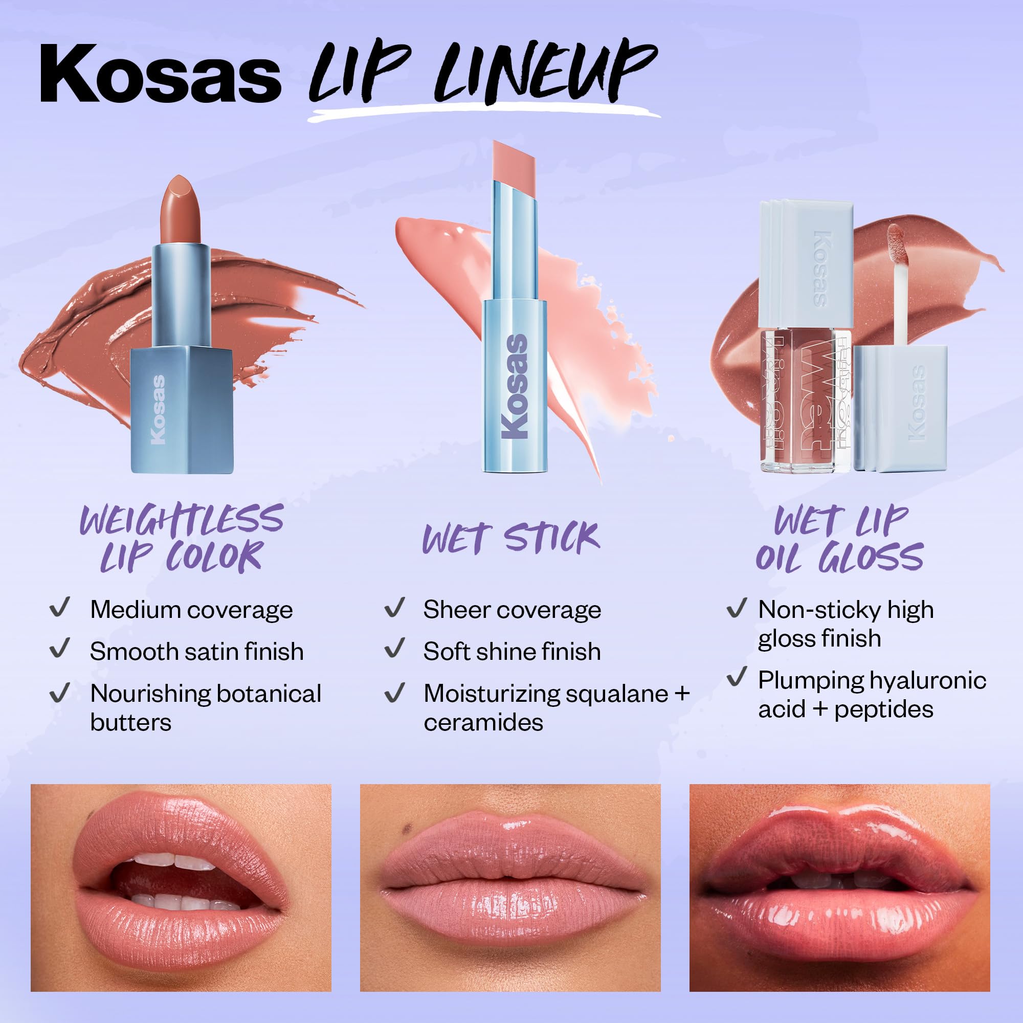 Kosas Weightless Lip Color Nourishing Satin Lipstick - High Impact Lip Color with Clean Formula - Comfy Feel & Soft Finish - Turned On KosasAu supplements