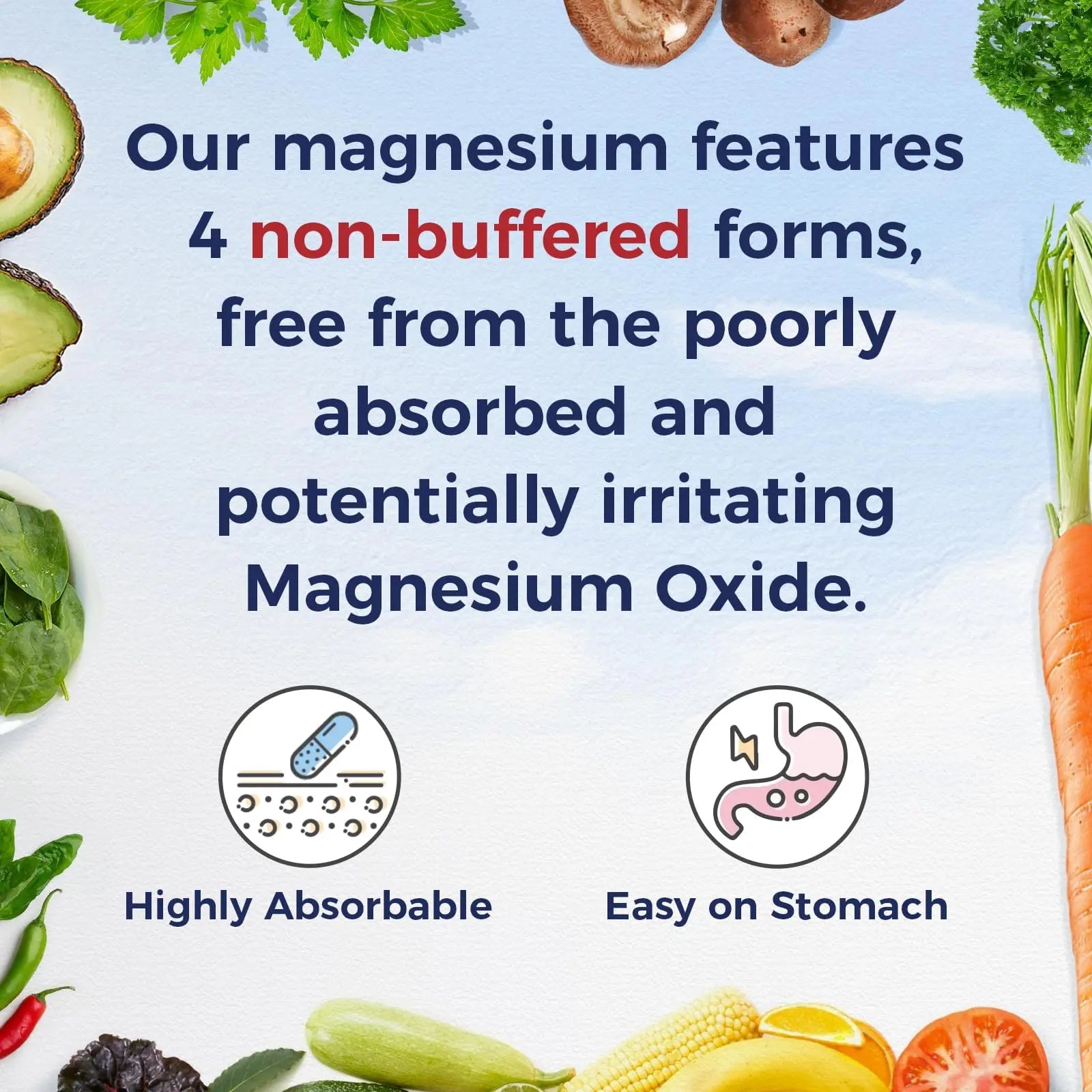 Vitalitown Magnesium Complex Supplement 500mg - NSF Certified Magnesium Glycinate, Malate, Taurate & Citrate - Chelated High Absorption & Gentle on Stomach - Vegan Non-GMO 120 Capsules VITALITOWNnz supplements