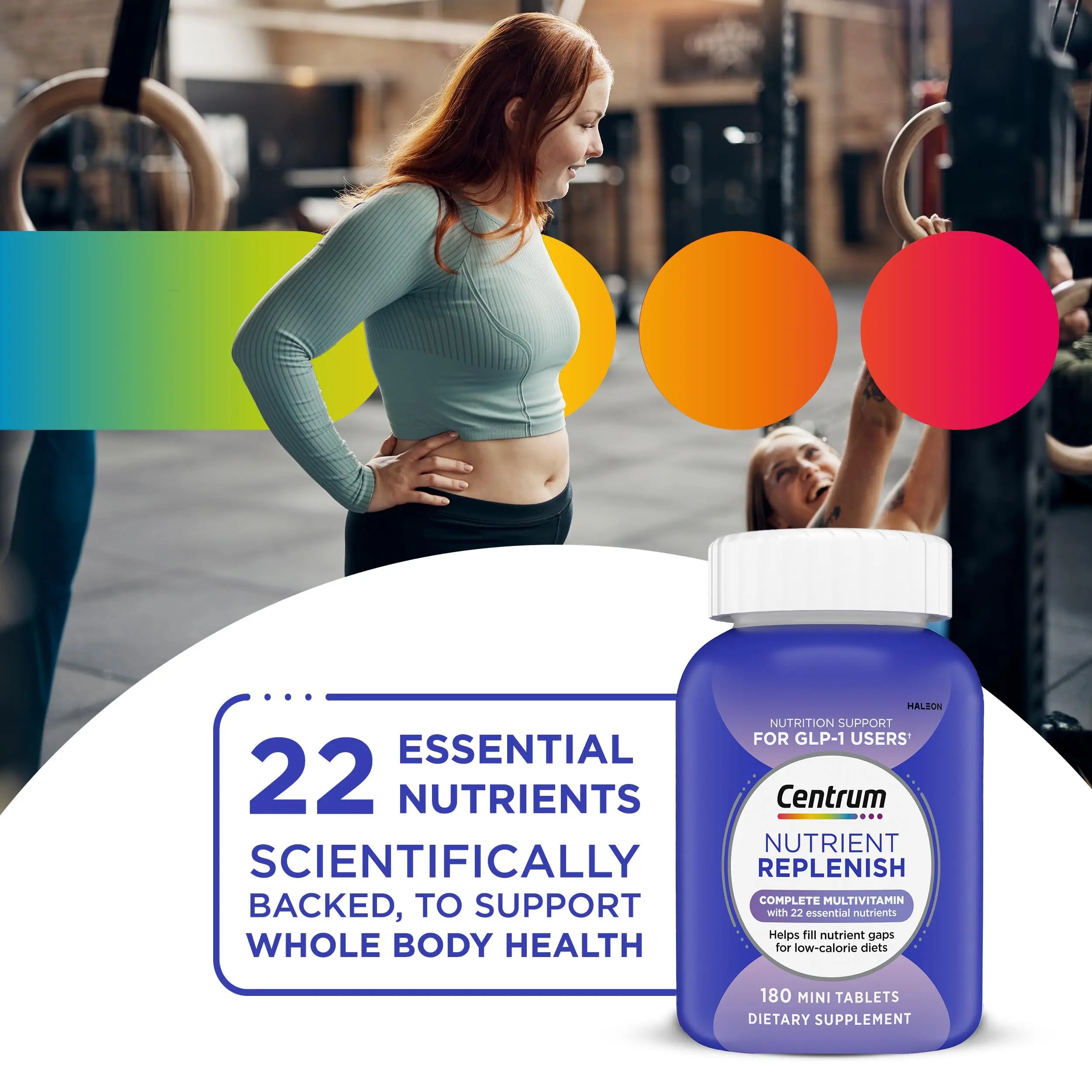 Centrum Nutrient Replenish GLP-1 Nutrition Support Multivitamin for Whole Body Health and Appearance - 180 Tablets, 6 Month Supply CentrumAu supplements