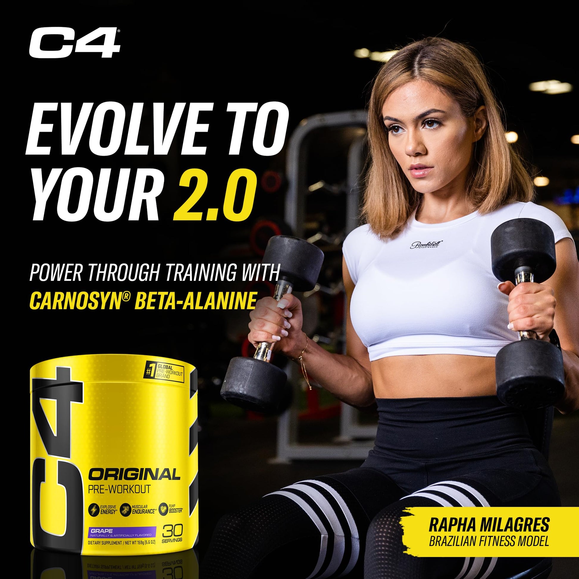 Cellucor C4 Original Pre Workout Powder Grape Sugar Free Preworkout Energy CellucorUS supplements