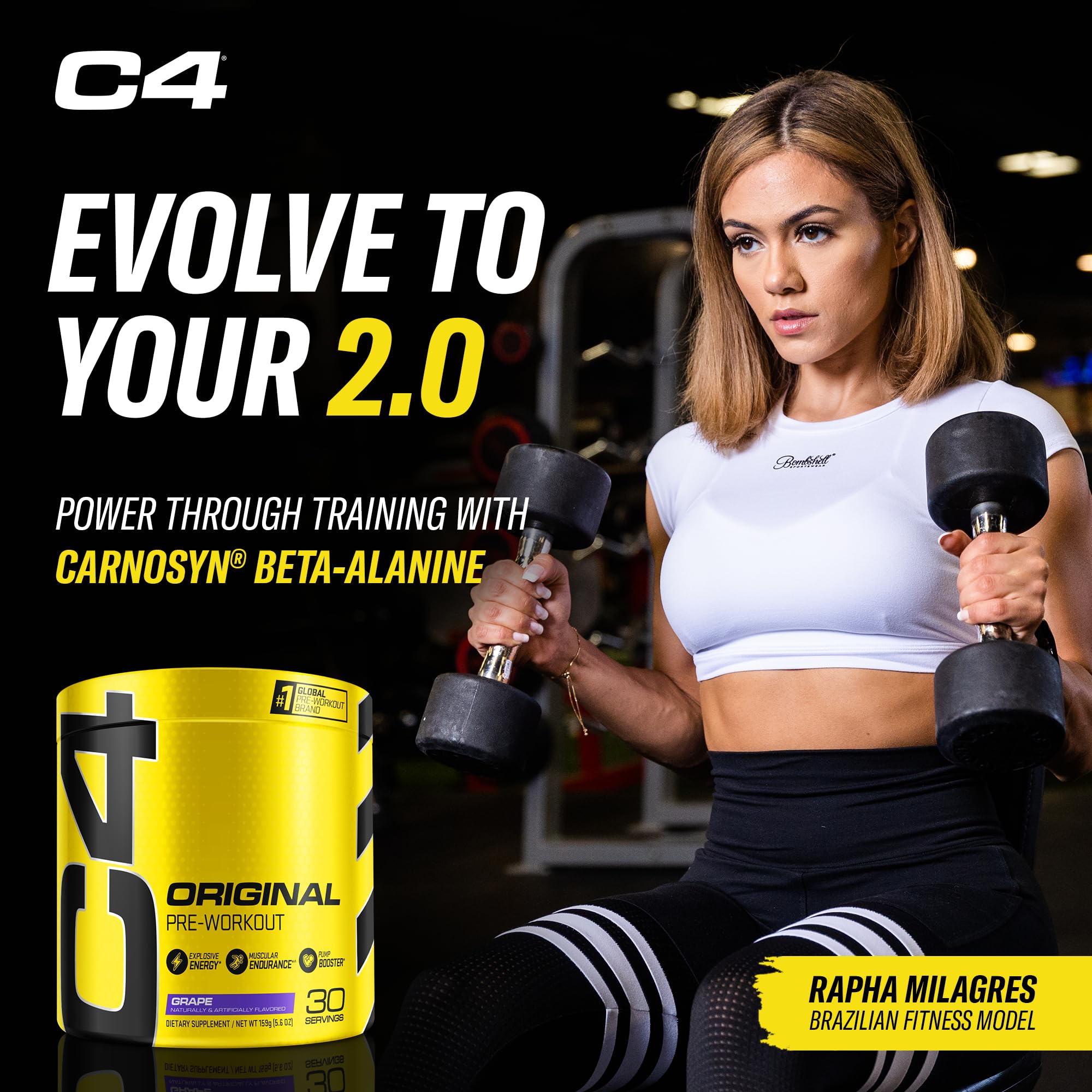 Cellucor C4 Original Pre Workout Powder Grape Sugar Free Preworkout Energy CellucorUS supplements