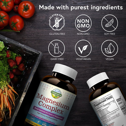 Terranics Magnesium Complex, Total 240 Capsules, Max Absorption, Glycinate, Citrate TerranicsUS supplements