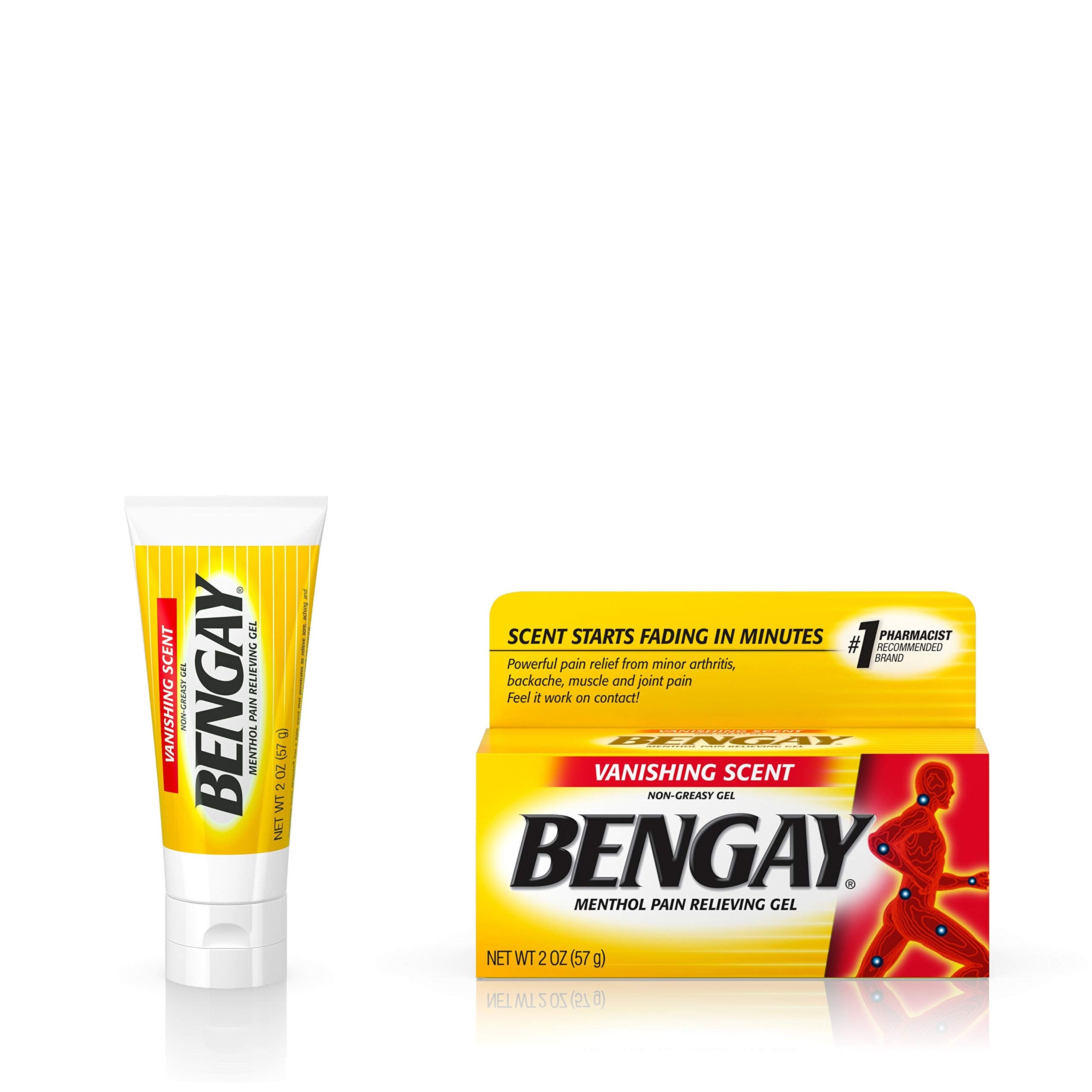 Vanishing Scent Bengay Relief Gel, Non-Greasy Topical Reliever with Cooling Menthol, 2 oz BengayAu supplements