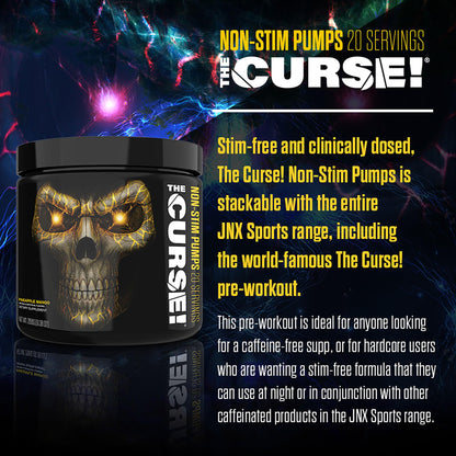 THE CURSE! JNX Sports Non-Stim Pumps Pre-Workout Supplement - Maximum Power THE CURSE!US supplements