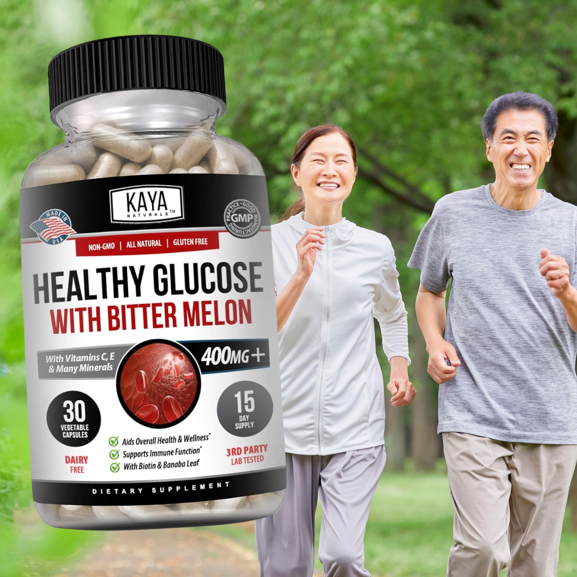 Kaya Naturals Healthy Gluco with Bittermelon Supplement | Support Healthy Levels and Function, 20 Herbs Vitamins and Minerals, Alpha Lipoic Acide, Cinnamon, Vitamin C & E, Non-GMO (30 Count) Kaya NaturalsAu supplements