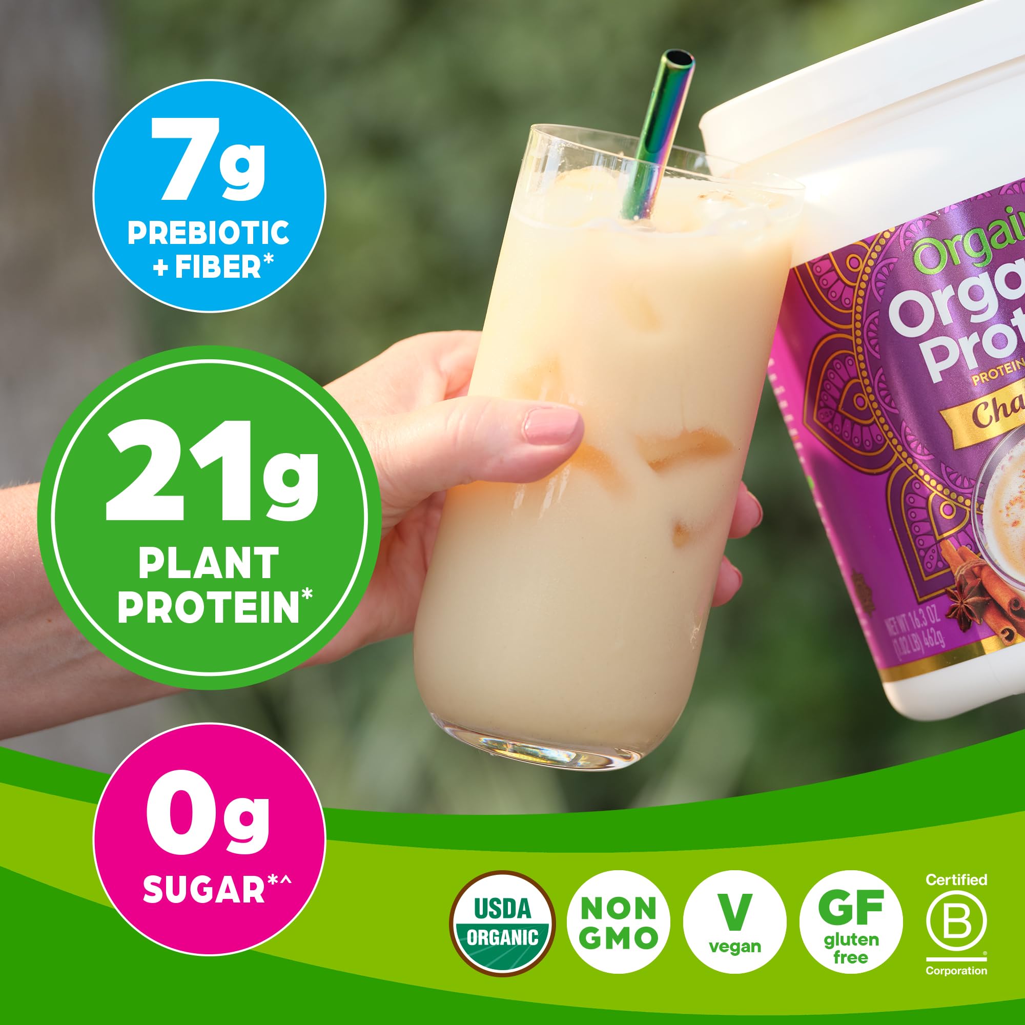 Orgain Organic Vegan Protein Powder, Chai Latte - 21g Plant Based Protein, Gluten Free OrgainUS supplements