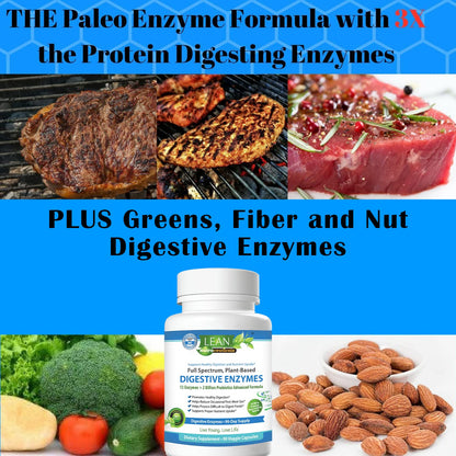 Digestive Enzymes with Probiotics, 90 Day Gut Health Supplement, 90 Cap LEAN NutraceuticalsUS supplements