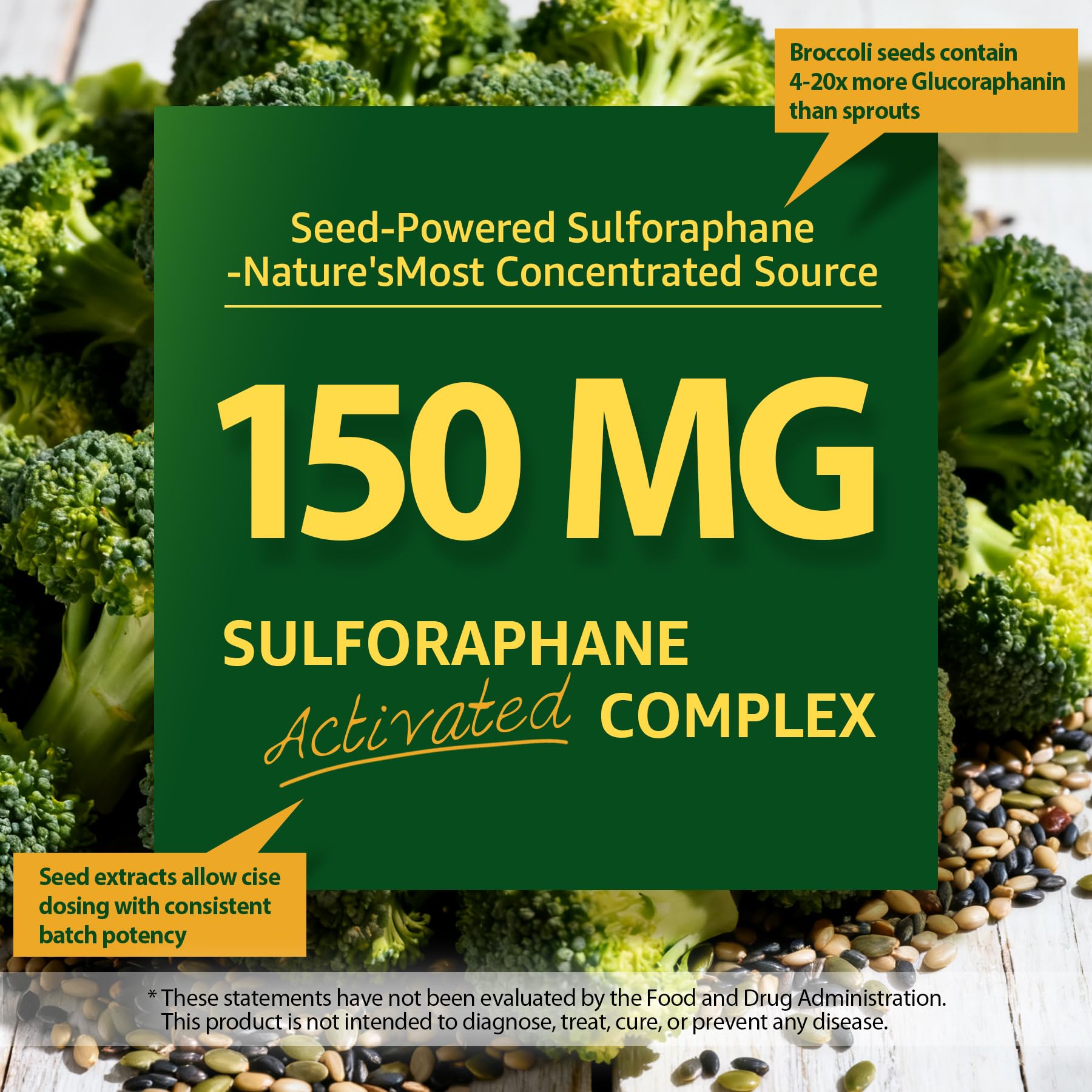 Liposomal Sulforaphane Supplement 150mg, from Broccoli Seed Extract w/Myrosinase, Quercetin, Glutathione, Sulforaphane Supplement Gummies for Antioxidants Detox Cellular Brain Health, Chewable 60Cts LILICAREAu supplements
