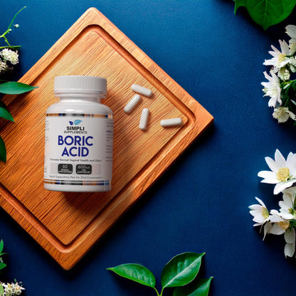 Simpli Supplements Boric Acid Suppositories for Women 600mg – 60 Count | Vaginal pH Balance Support | Feminine Care | Helps Maintain Freshness & Odor Control Simpli SupplementsUS supplements