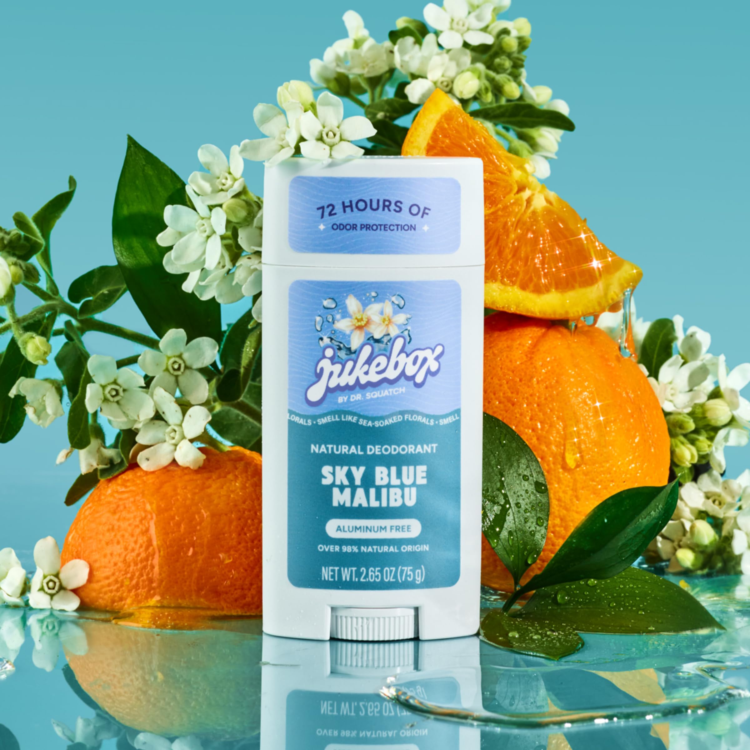 Jukebox Natural Women’s Deodorant – Aluminum Free, 72 Hour Odor Protection – Made with Arrowroot, Charcoal & Postbiotics – Sky Blue Malibu, 2.65 oz JUKEBOXAu supplements