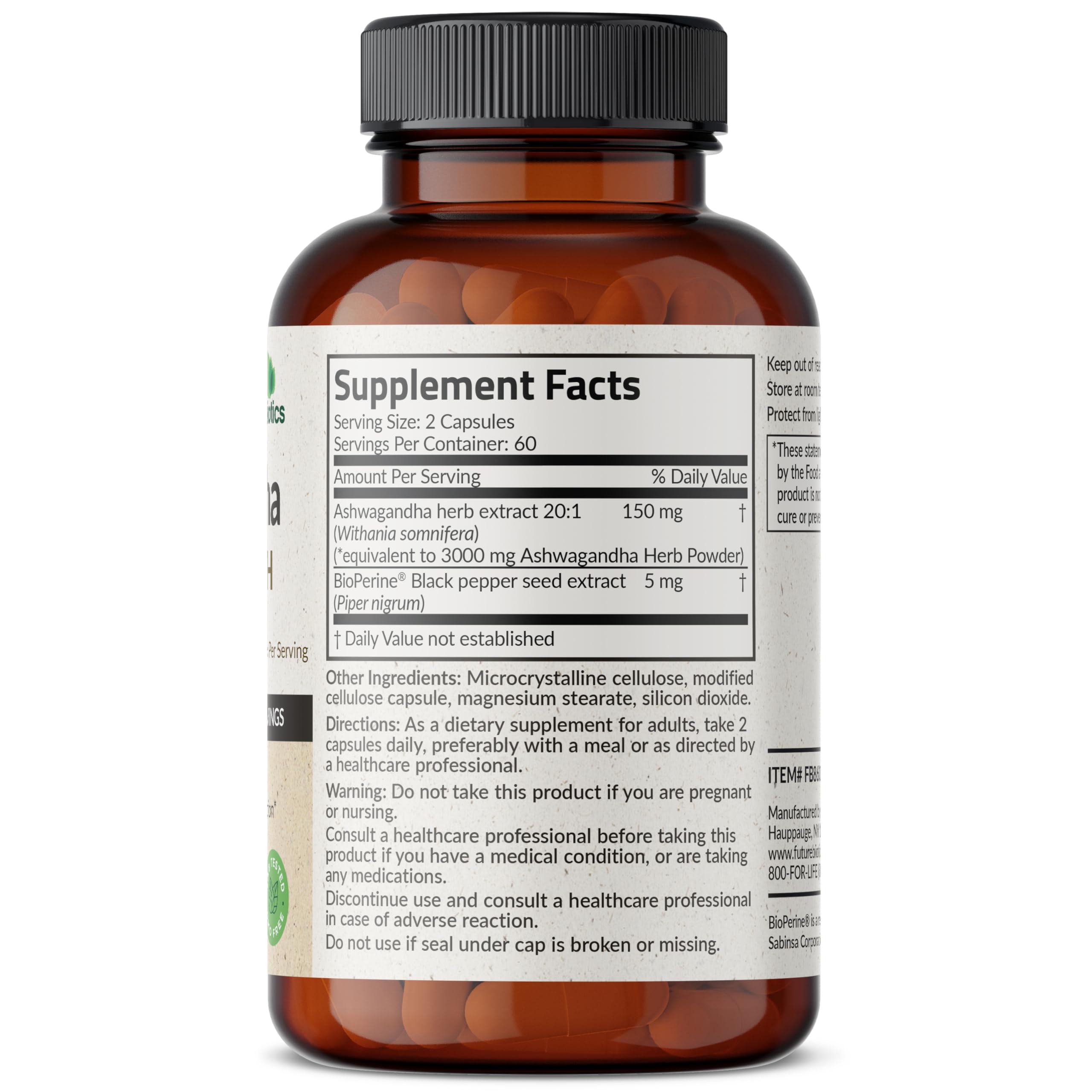 Futurebiotics Ashwagandha Extra Strength Stress & Mood Support with BioPerine FuturebioticsAu supplements