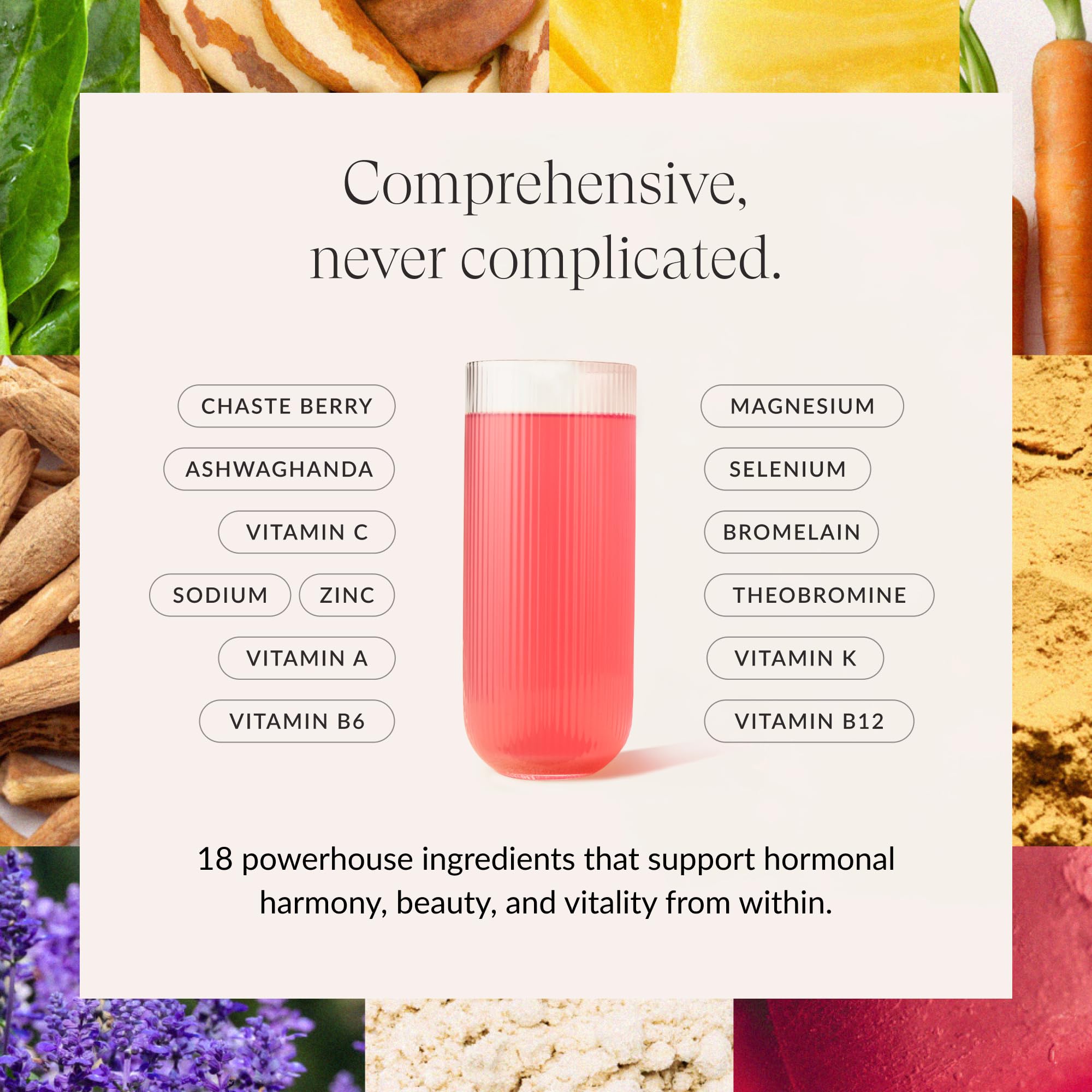 Beam Glow, Hormone Balance for Women, Strawberry Kiwi and Raspberry Bundle, Thyroid Support for Women, Natural Hormone Support Powder with Selenium and Bromelain, PMS Relief, Energy, Hair, Skin Health BeamAu supplements