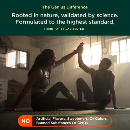 The Genius Brand Genius Mushrooms - Plant-Based Supplement for Immune, Focus & Energy Support - Lion's Mane, Cordyceps & Reishi The Genius BrandUS supplements