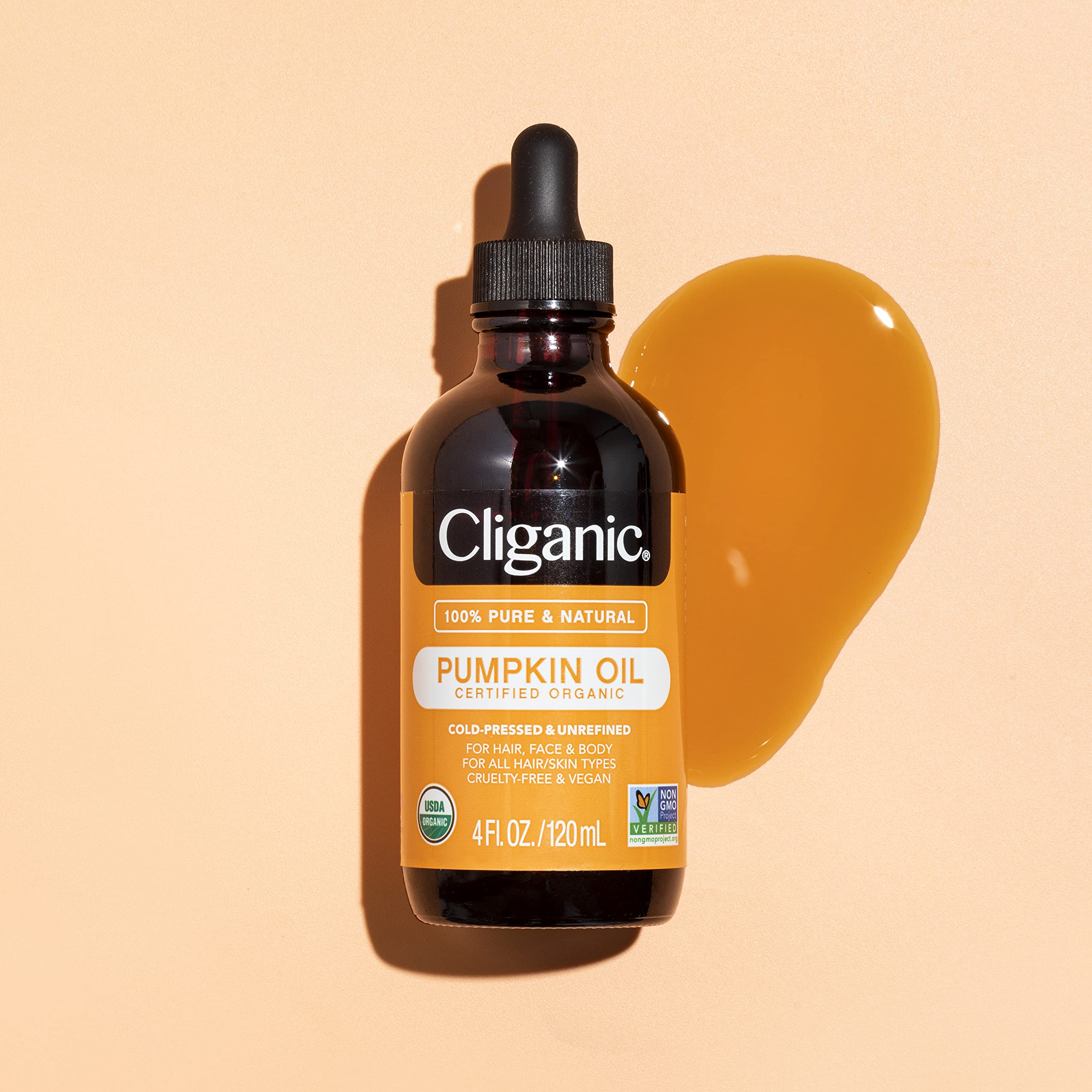 Cliganic Organic Pumpkin Seed Oil, 100% Pure - For Face & Hair | Natural Cold Pressed Unrefined CliganicAu supplements