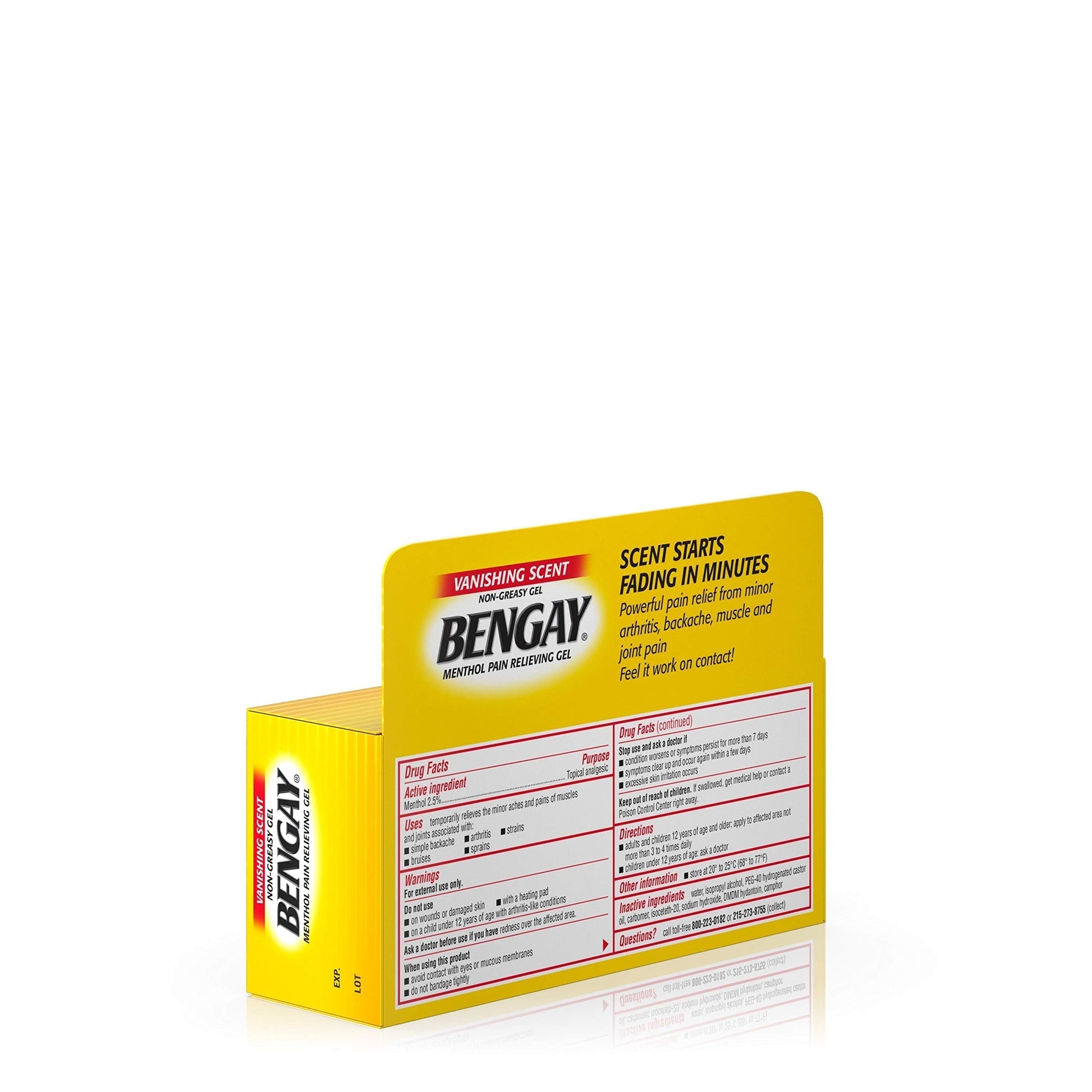 Vanishing Scent Bengay Relief Gel, Non-Greasy Topical Reliever with Cooling Menthol, 2 oz BengayAu supplements