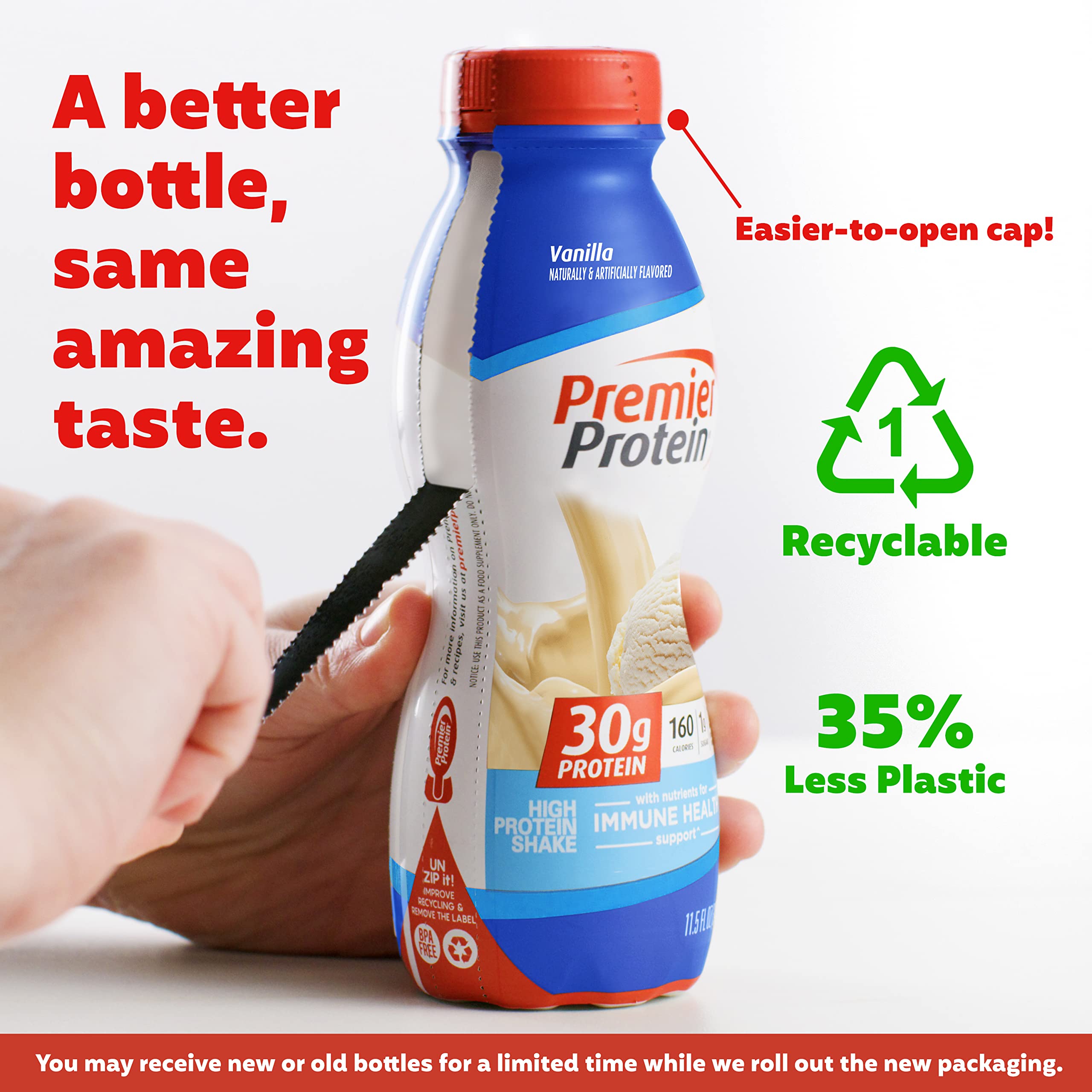 Premier Protein Shake Bottle, Vanilla, Liquid, Powder, keto, 30g Protein, 1g Sugar Premier ProteinUS supplements