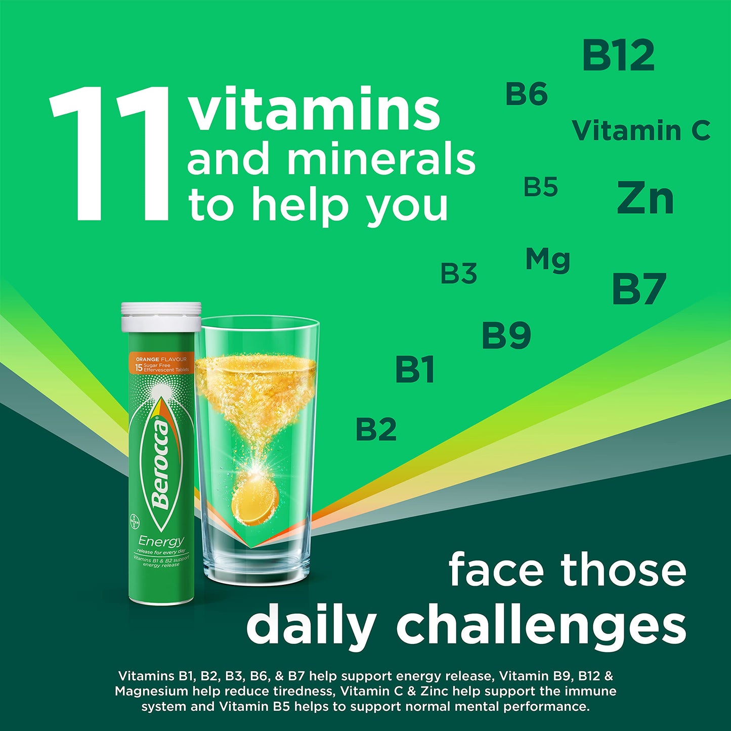 Berocca Vitamin C Effervescent Tablets, with Magnesium, Vitamin B12 and Vitamin B BeroccaUS supplements