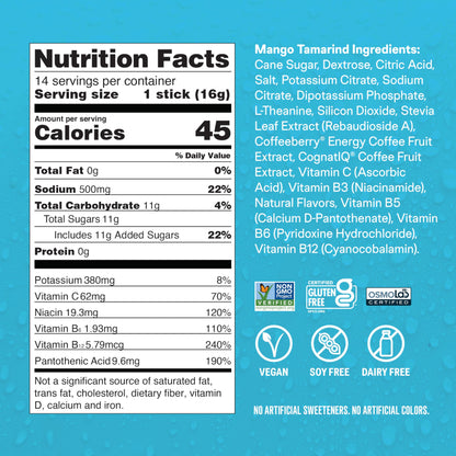Liquid I.V.® Hydration Multiplier +Energy - Mango Tamarind | Electrolyte Powder Drink Mix | 1 Pack (14 Servings) Liquid I.V.US supplements