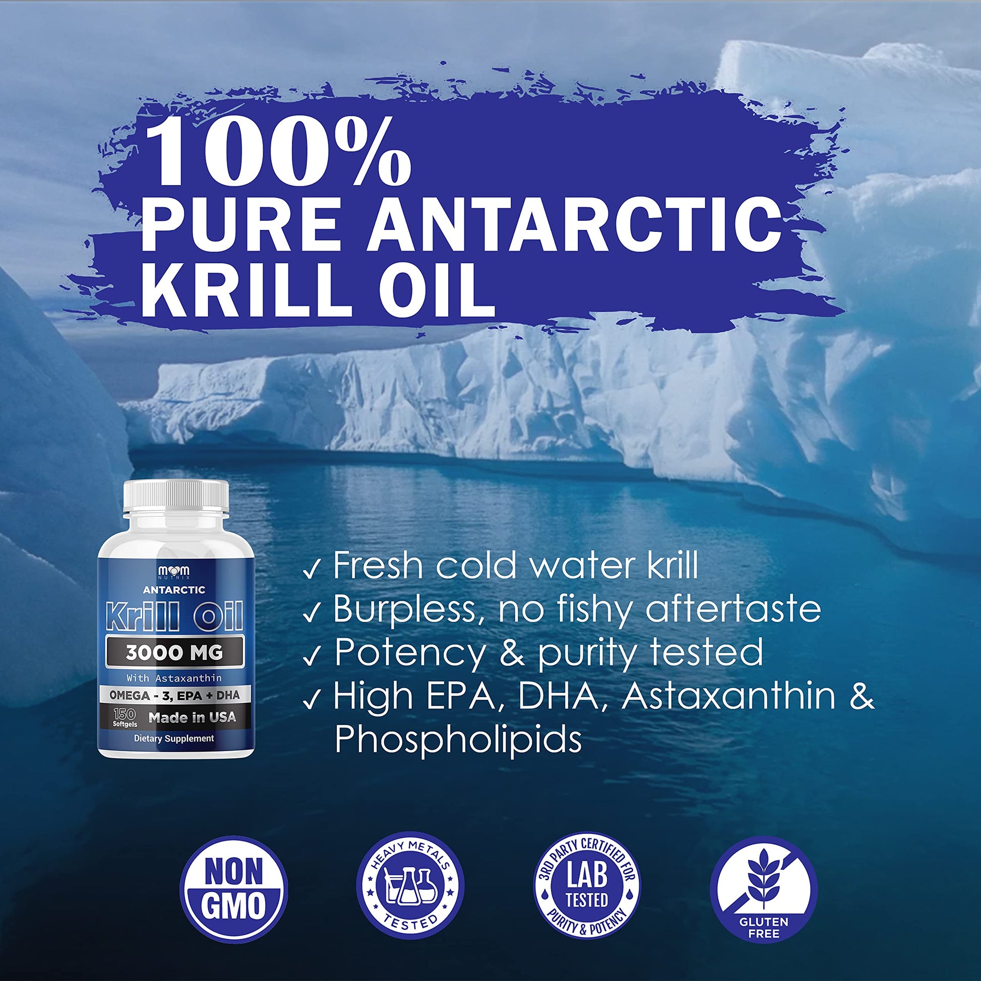Dr. JOEL'S MOM NUTRIX Antarctic Krill Oil Supplement - 3000 mg Per Serving - 150 Softgel Dr. JOEL'SUS supplements