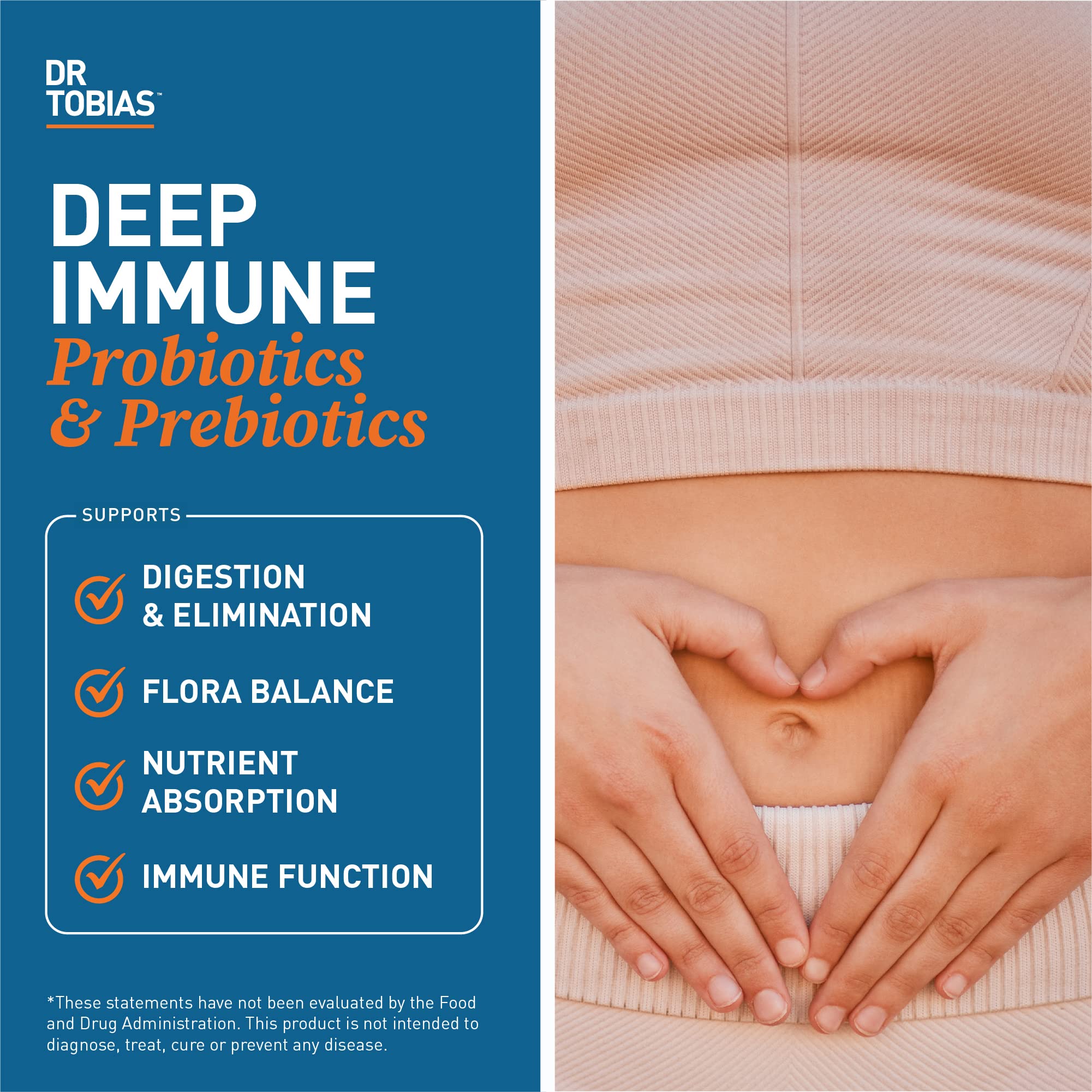 Dr. Tobias Deep Immune Probiotics & Prebiotics, 4.4 Billion CFU Probiotics for Women Dr. TobiasUS supplements