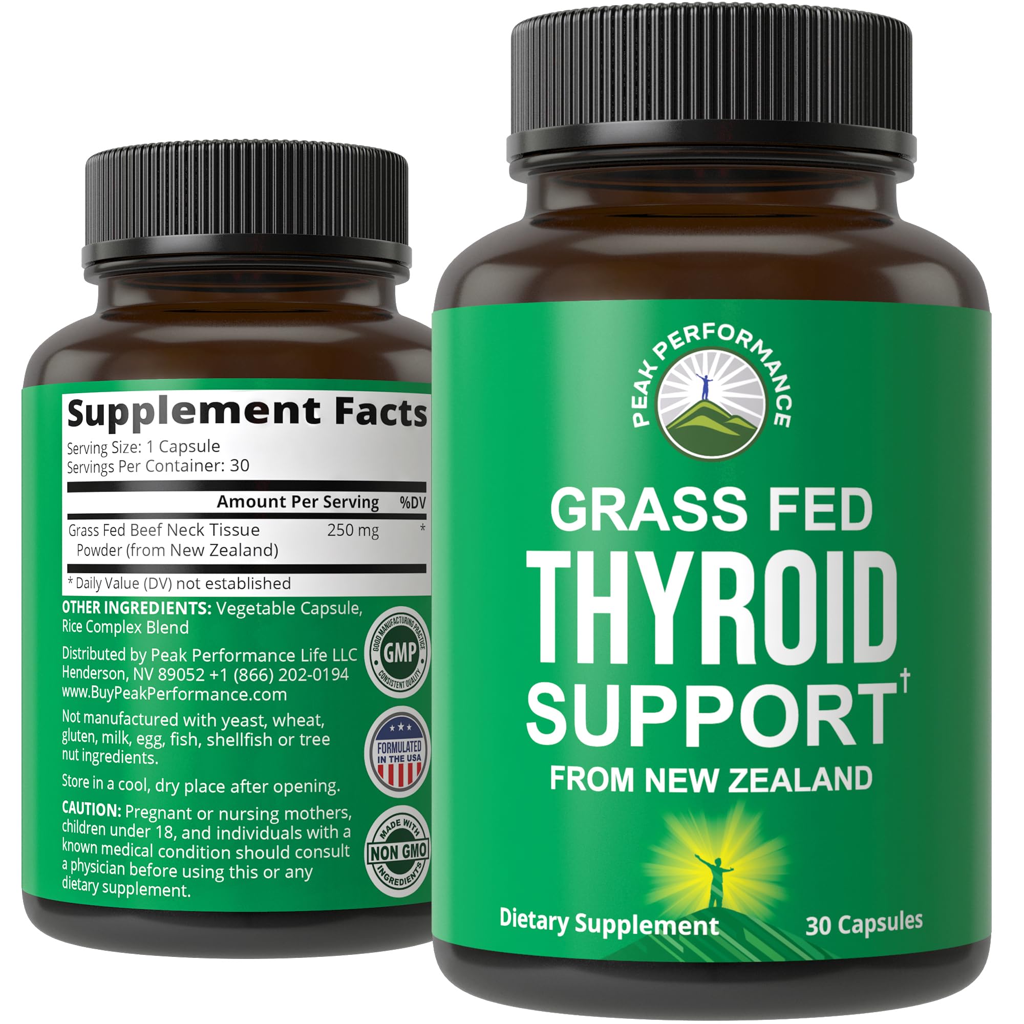 Raw Desiccated Thyroid Supplement. Grass Fed New Zealand Beef Neck & Thyroid Gland Capsules for Women and Men. Ancestral Living Ethically Sourced Bovine Supplements for Energy and Metabolism Support Peak PerformanceAu supplements