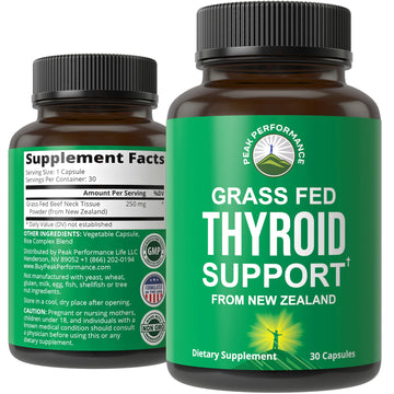 Raw Desiccated Thyroid Supplement. Grass Fed New Zealand Beef Neck & Thyroid Gland Capsules for Women and Men. Ancestral Living Ethically Sourced Bovine Supplements for Energy and Metabolism Support Peak PerformanceAu supplements