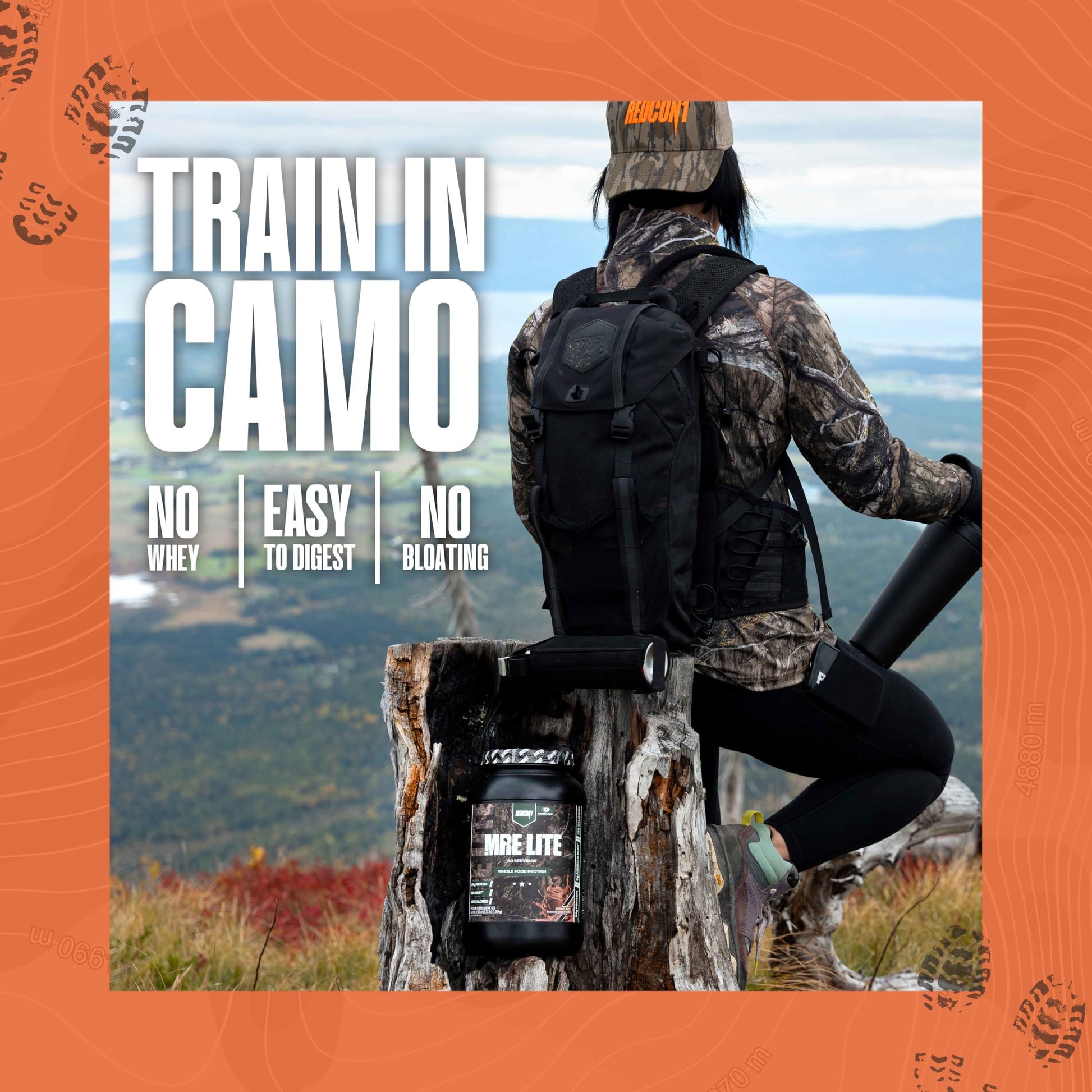 REDCON1 x Mossy Oak MRE Lite Whole Food Protein Powder, Chocolate Moose - Low Carb REDCON1US supplements