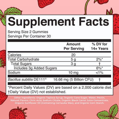 MaryRuth Organics USDA Organic Probiotic Gummies |Probiotics forWomen & Men Digestive Health & Gut Comfort Supplement 5 Billion CFU | Immune & Digestive Support | Vegan | Non-GMO | 60 Count MARYRUTH'SUS supplements