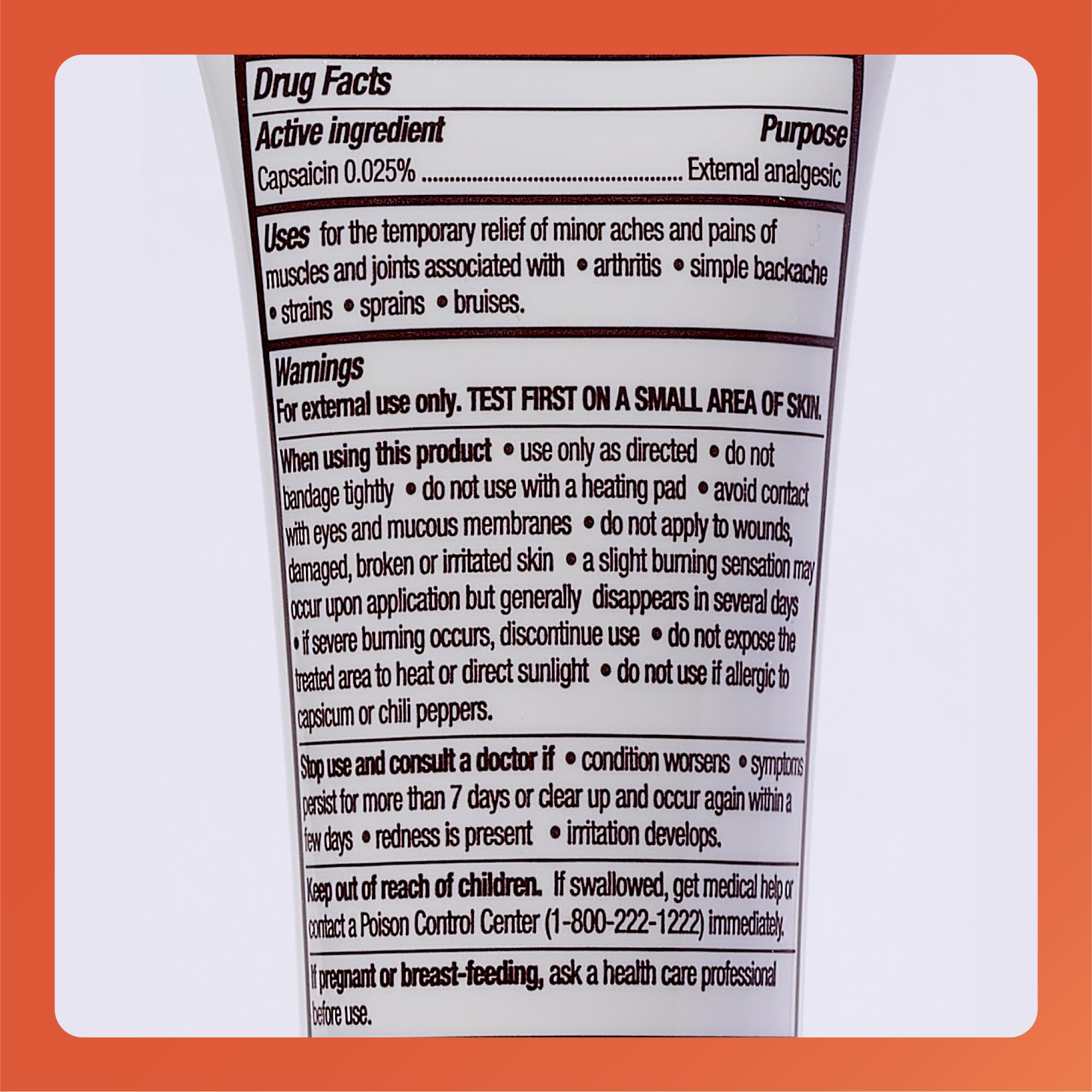 Rugby Capsaicin 0.025% Cream for Penetrating Pain Relief - 2.1 Oz (60g) (6 Pack) RUGBY LABORATORIESAu supplements