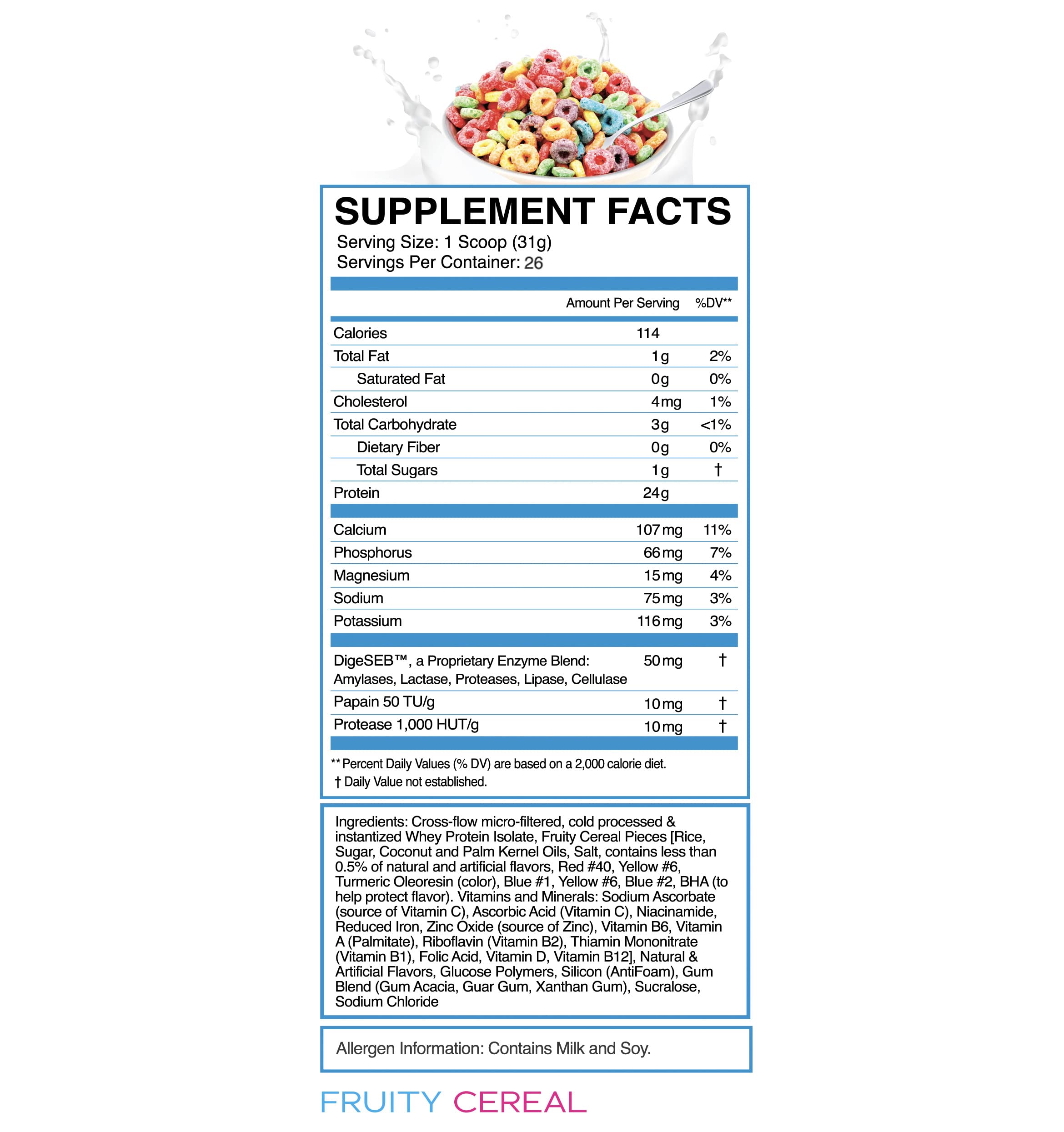 eFlow Nutrition 100% Whey Protein Isolate - Gluten & Lactose-Free Digestive Enzymes eFlow NutritionUS supplements