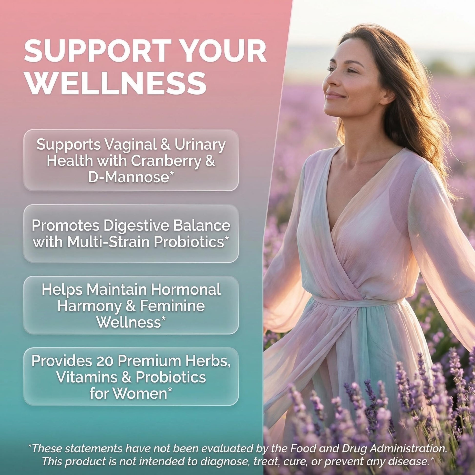 Clean Nutraceuticals Probiotics for Women with D Mannose, Cranberry Extract, Wild Yam, Chasteberry - 20 Probiotic and Prebiotic Strains - PH Balance, Womens Probiotic for Digestive Health - 60 Count Clean NutraceuticalsAu supplements