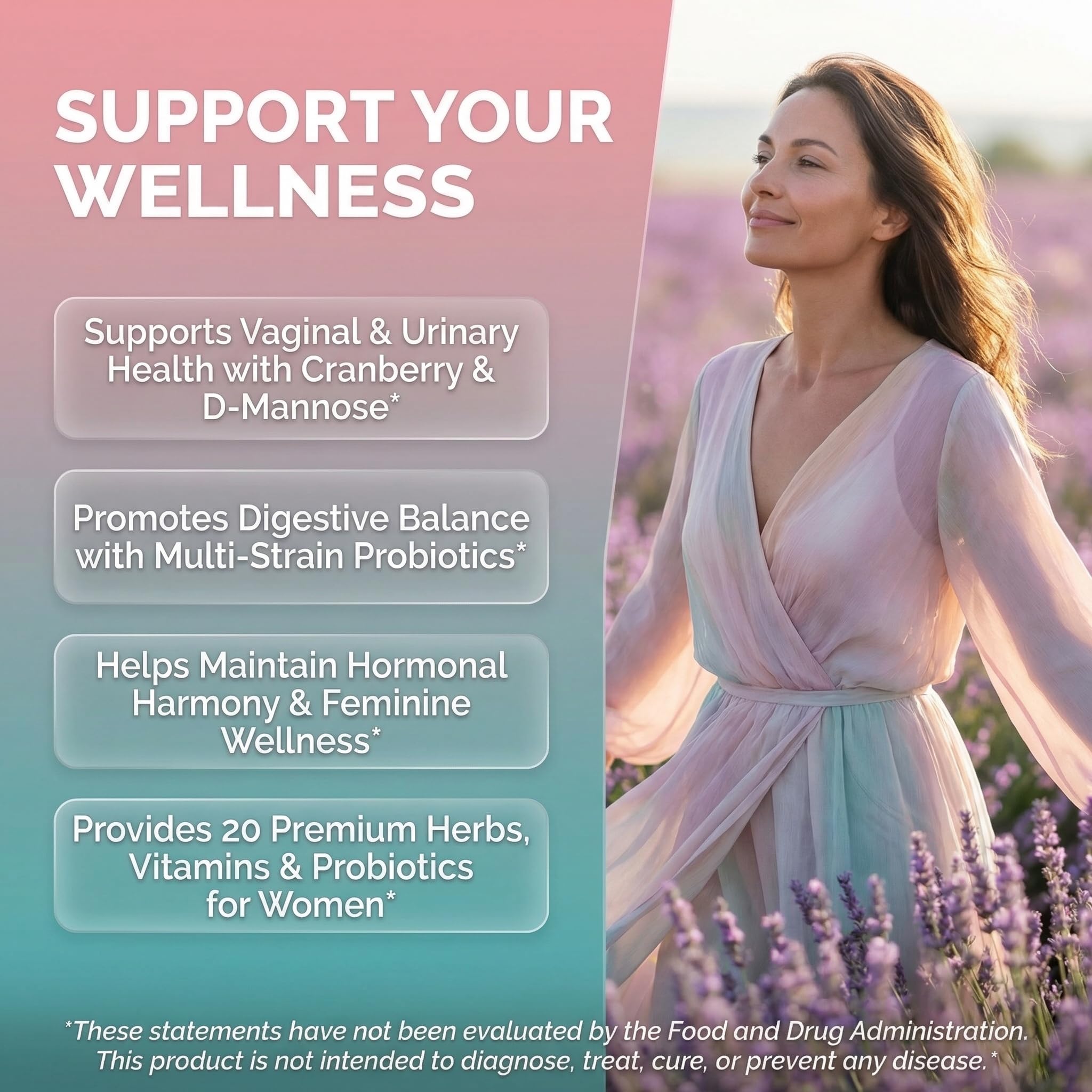Clean Nutraceuticals Probiotics for Women with D Mannose, Cranberry Extract, Wild Yam, Chasteberry - 20 Probiotic and Prebiotic Strains - PH Balance, Womens Probiotic for Digestive Health - 60 Count Clean NutraceuticalsAu supplements