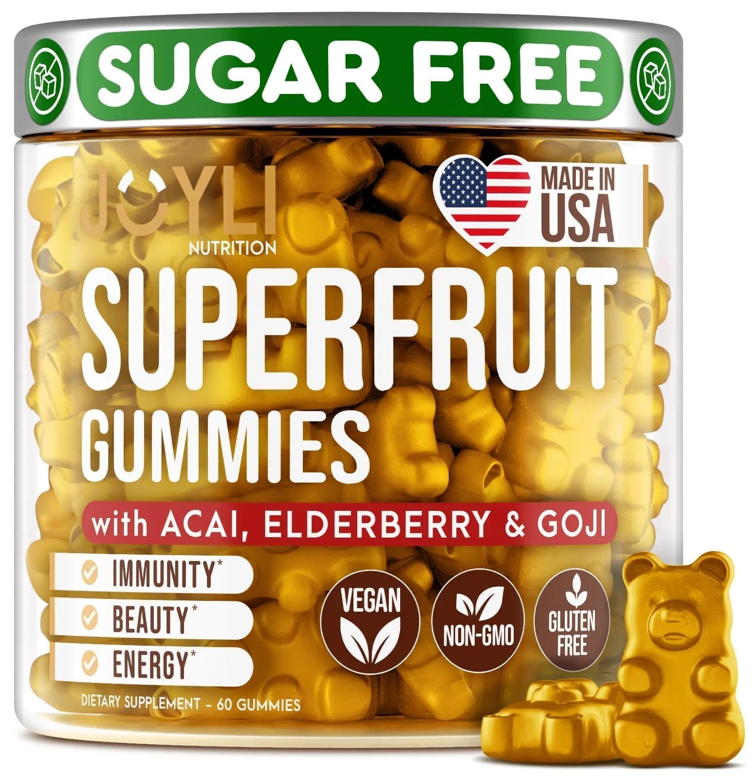 Joyli Superfruit Gummies - Sugar-Free Fruit Multivitamin Gummies for Adults - Natural JOYLI NutritionAu supplements