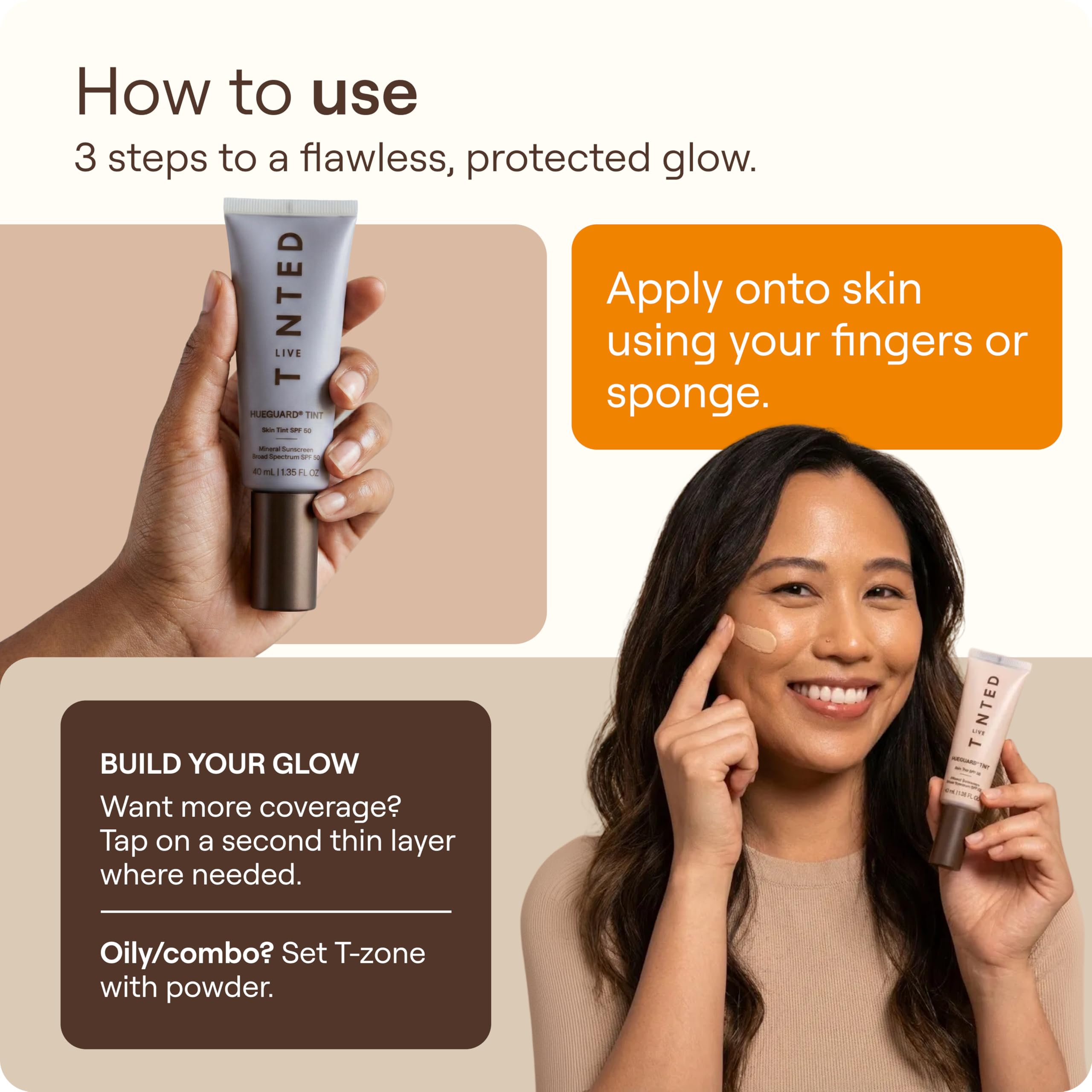 Live Tinted Hueguard Skin Tint SPF 50 - Tinted Mineral Sunscreen with Light-Medium Buildable Coverage With a Hydrating and Radiant Finish - Water and Sweat Resistant, 1.35 fl oz - Shade 10 Live TintedAu supplements