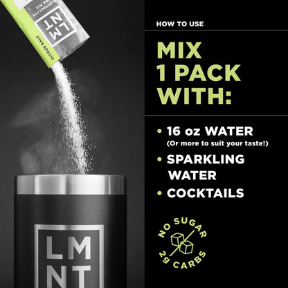 LMNT Zero-Sugar Electrolytes - Variety Pack Bundle - Hydration Powder Packets Drink LMNTUS supplements
