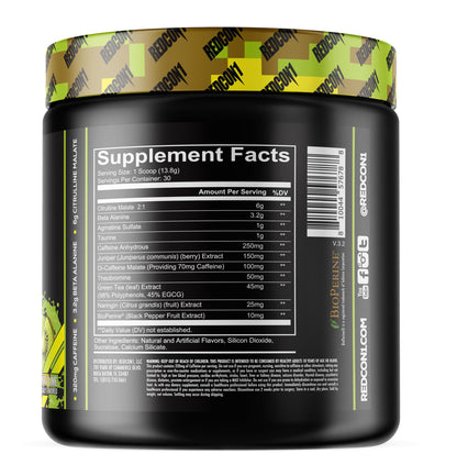 REDCON1 Total War Pre Workout Powder, Kiwi Lime - Beta Alanine + Citrulline Malate Keto REDCON1US supplements