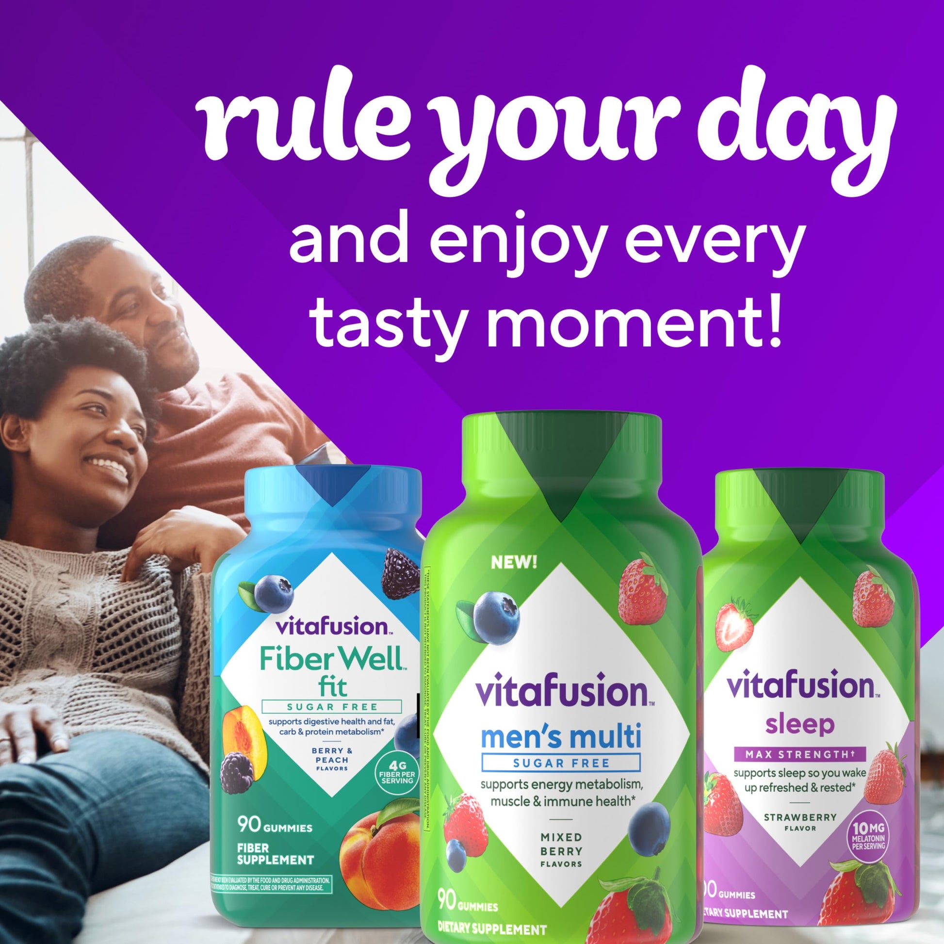 vitafusion Sugar Free Men’s Multi Daily Gummy Multivitamins, Supports Energy Metabolism, Muscle and Immune Health VitafusionAu supplements