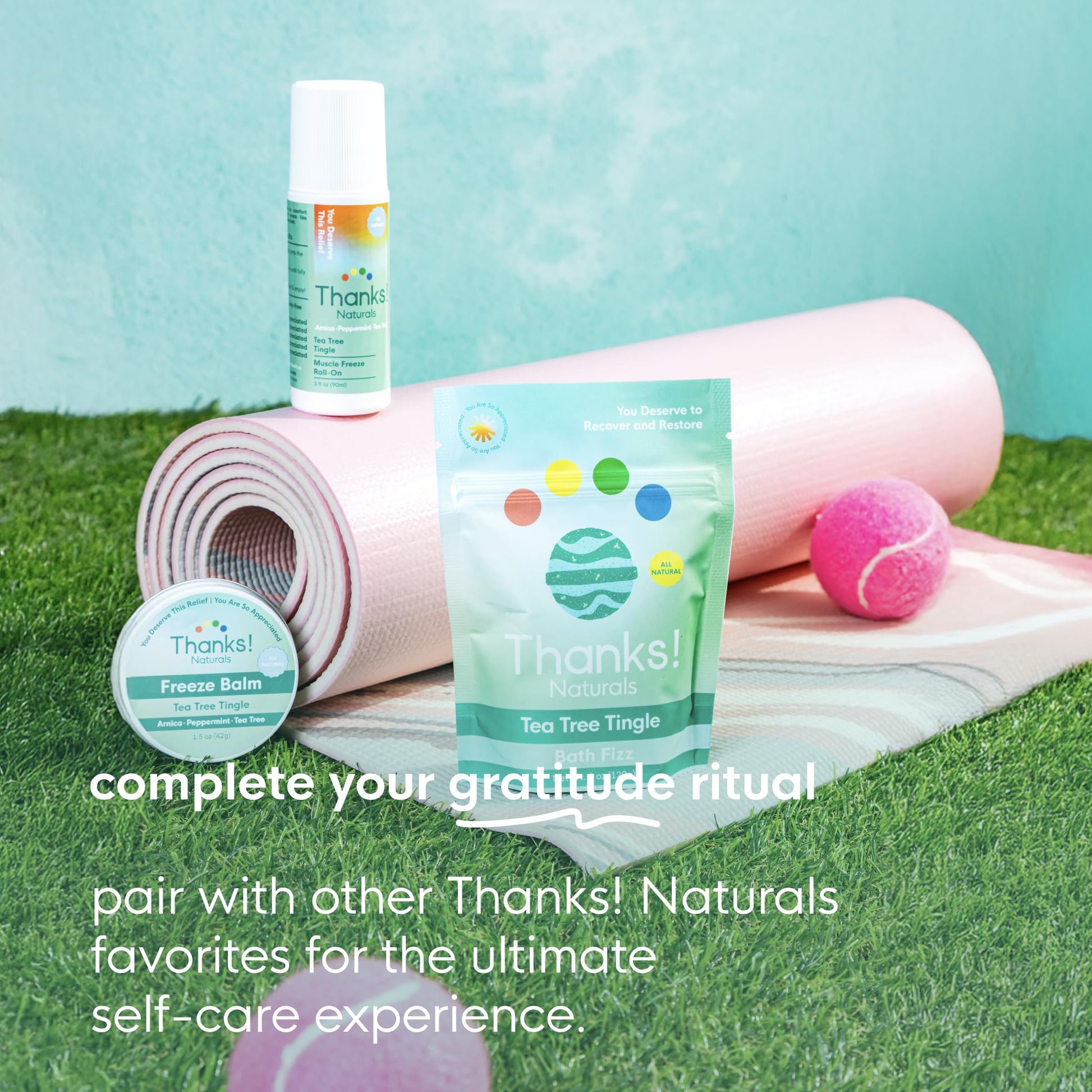 Thanks! Naturals Muscle Freeze Roll On, Tea Tree Tingle, Vegan, Cold Pressed Formula with Shea Butter, Eucalyptus & Peppermint, Use on Neck, Knees & Joints, Post Workout Essential, 3 FL OZ Thanks! NaturalsAu supplements