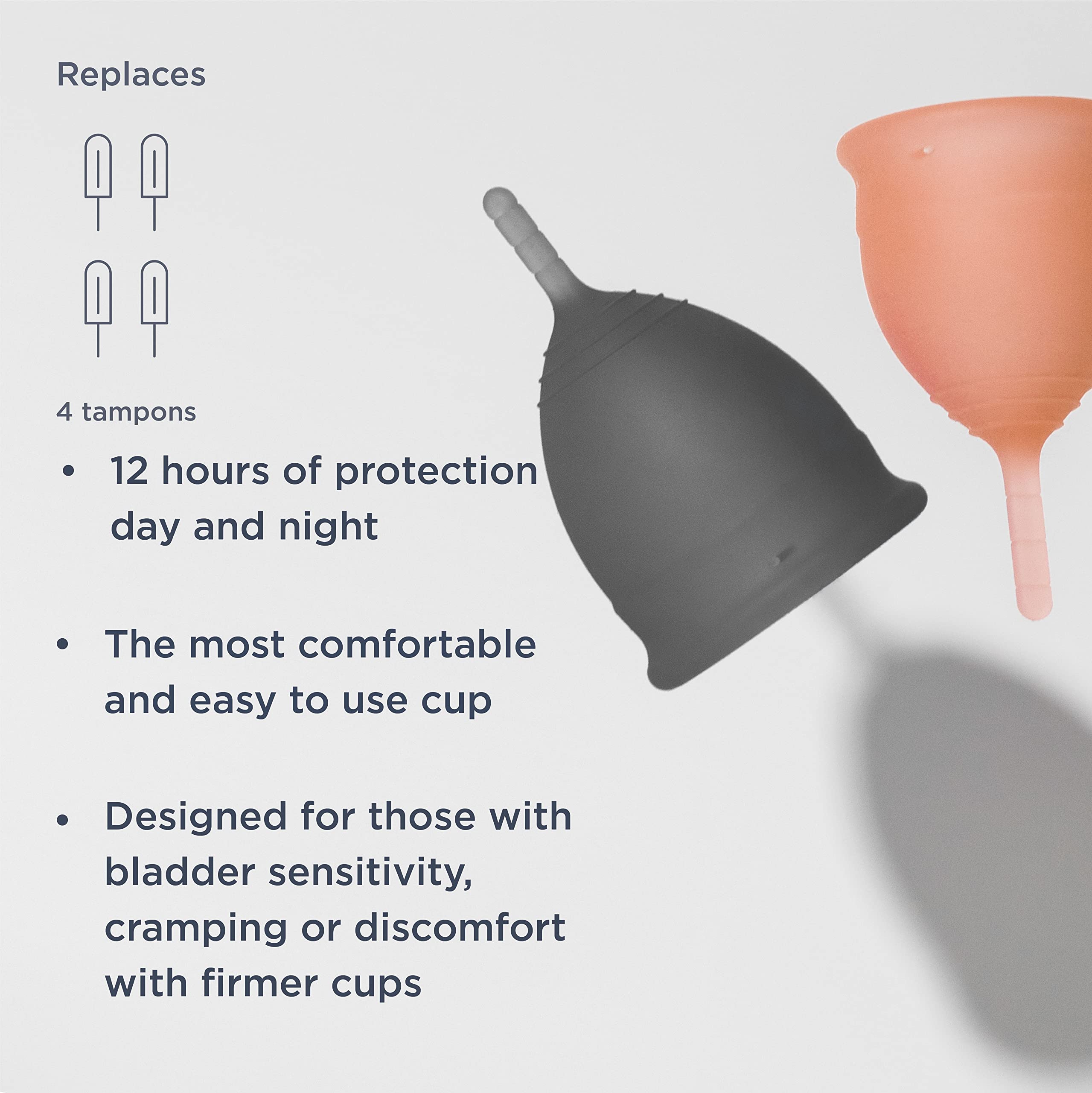 Saalt Soft Menstrual Cup - Best Sensitive Reusable Period Cup - Wear for 12 Hours - Tampon and Pad saaltAu supplements