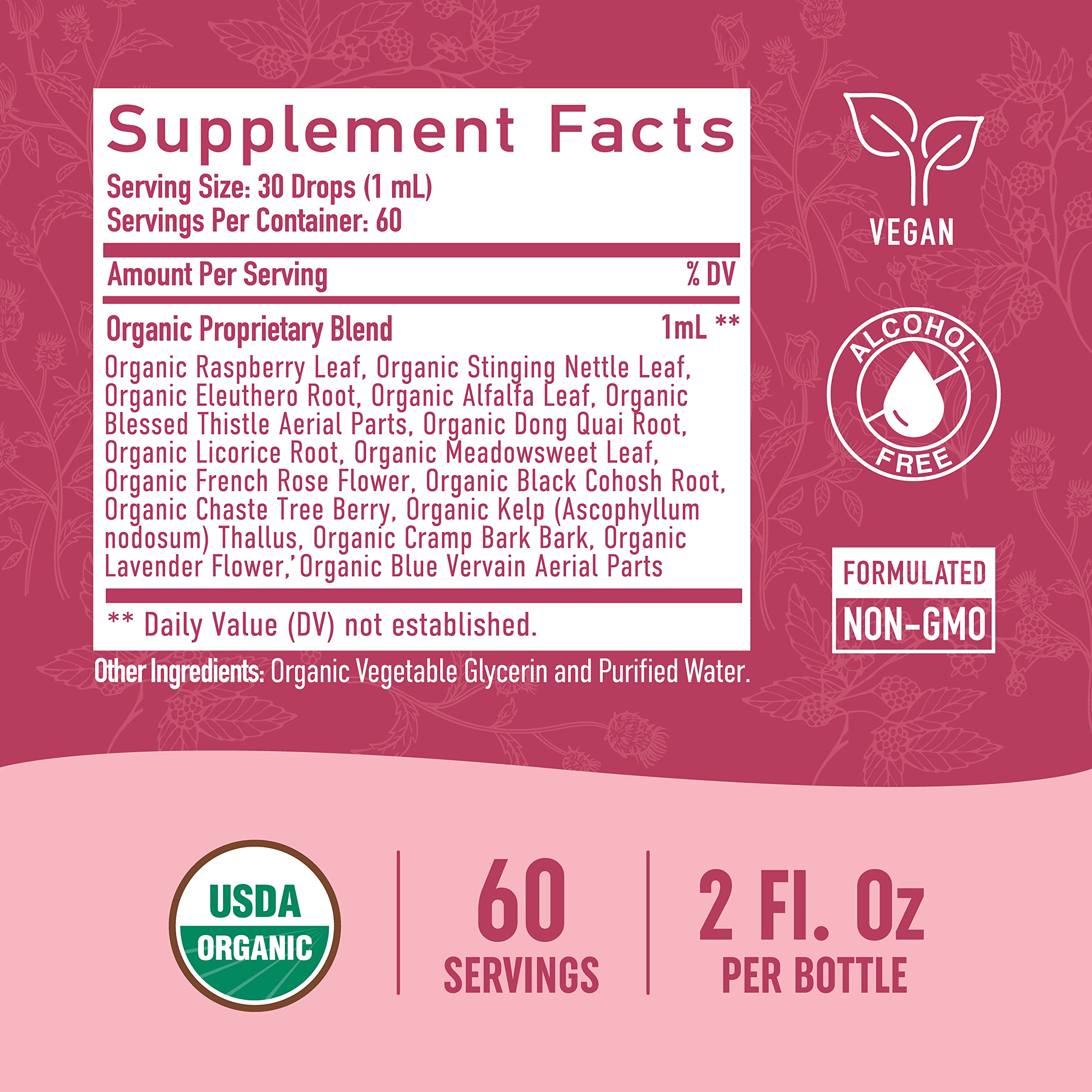Hormone Balance Liquid Drops | With Stinging Nettle, Black Cohosh, Red Raspberry Leaf SMNutritionAu supplements