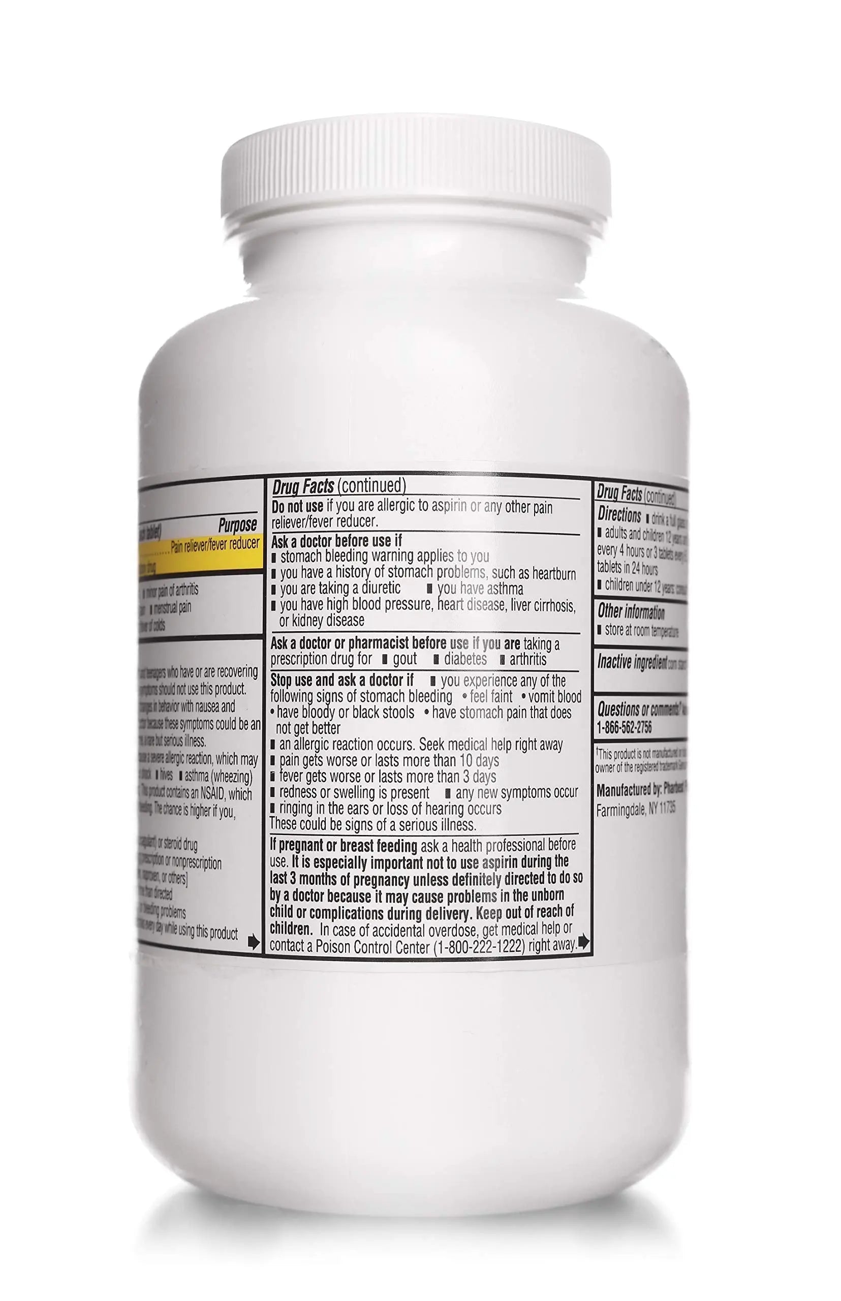 PHARBEST Aspirin 325 mg | Regular Strength | 1000 Count Uncoated Tablets PHARBESTAu supplements
