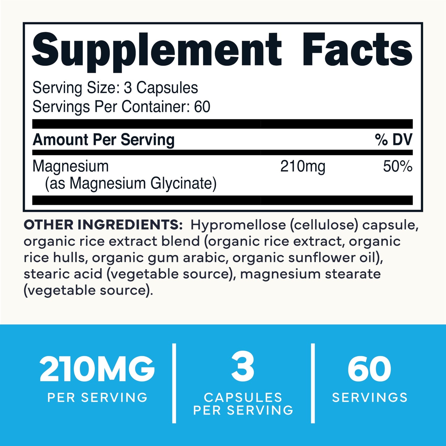 Type Zero Magnesium Glycinate (210mg | 180 Capsules) Pure, Non-GMO, Gluten Free, Natural High Absorption Magnesium Supplement Type ZeroUS supplements