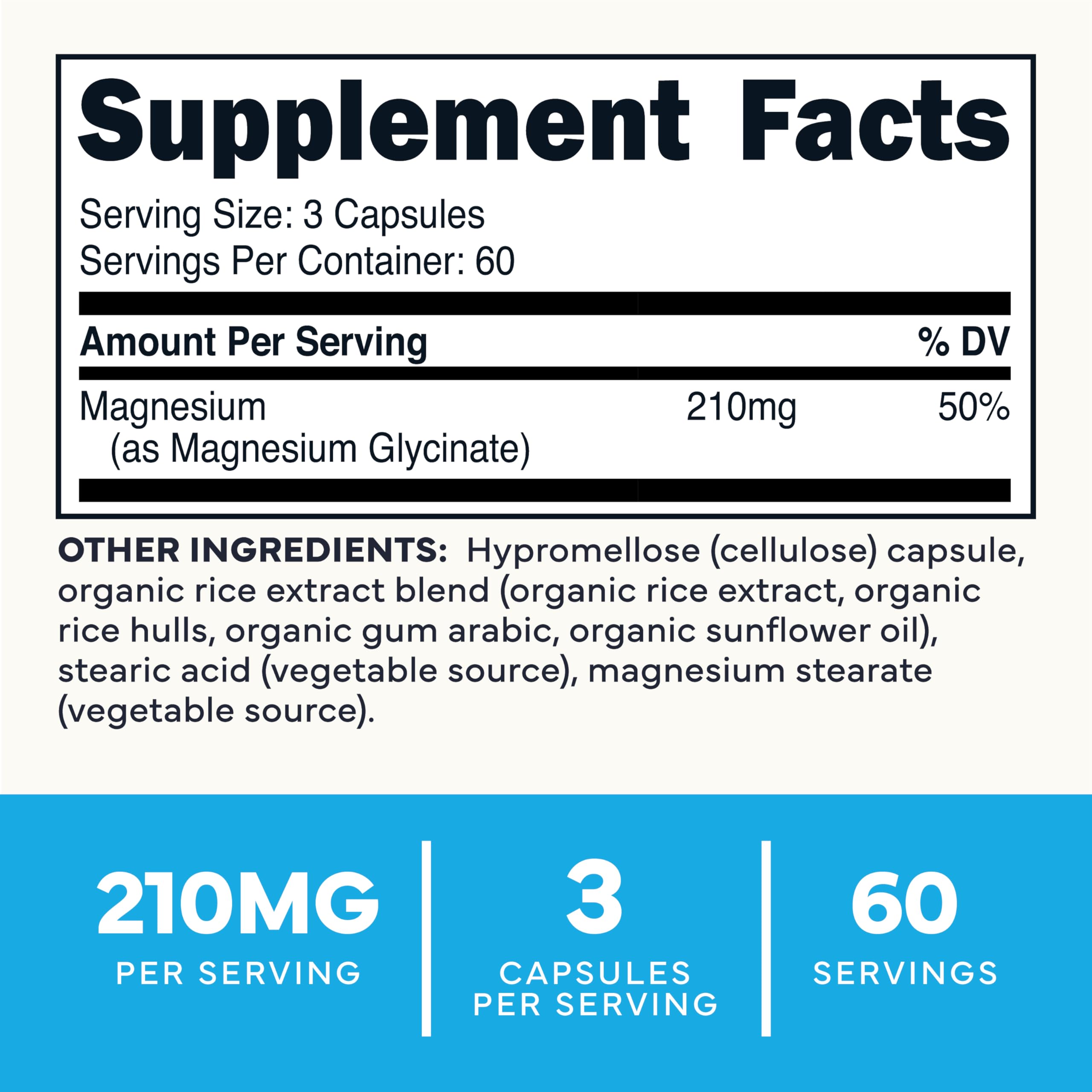 Type Zero Magnesium Glycinate (210mg | 180 Capsules) Pure, Non-GMO, Gluten Free, Natural High Absorption Magnesium Supplement Type ZeroUS supplements